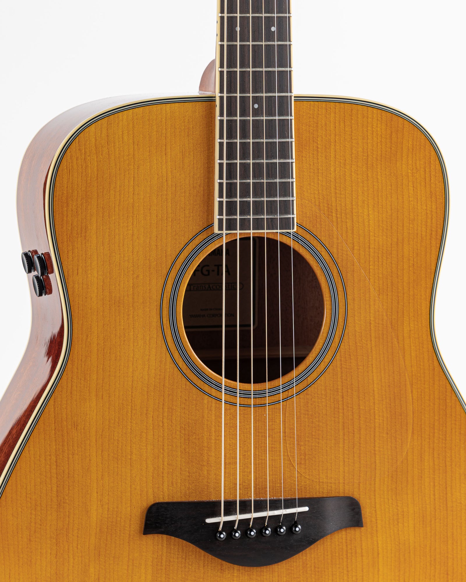 USED 2025 Yamaha FG-TA TransAcoustic Dreadnought Acoustic Electric Guitar - Vintage Tint