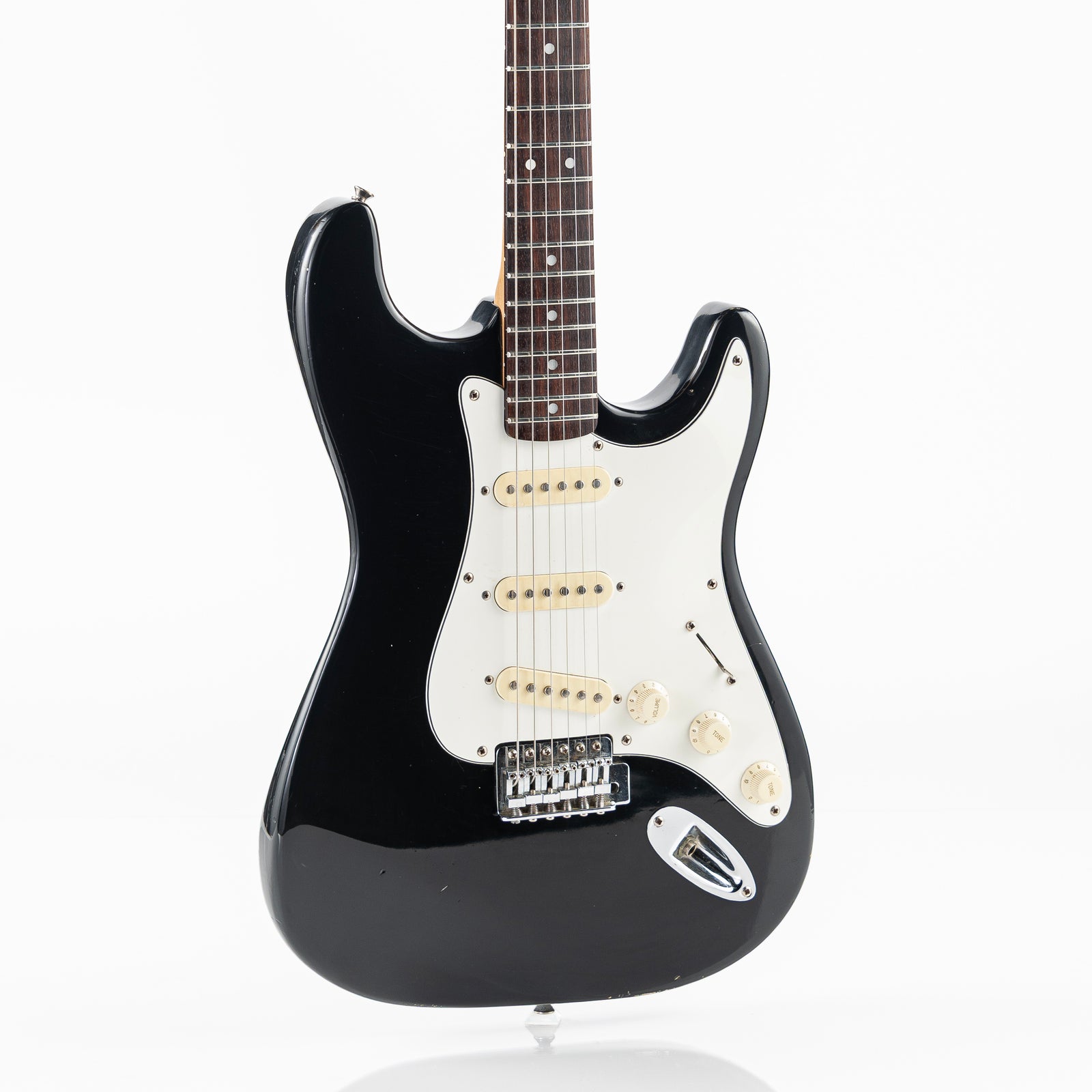 USED 90's Lotus Stratocaster Copy Electric Guitar - Black Gloss