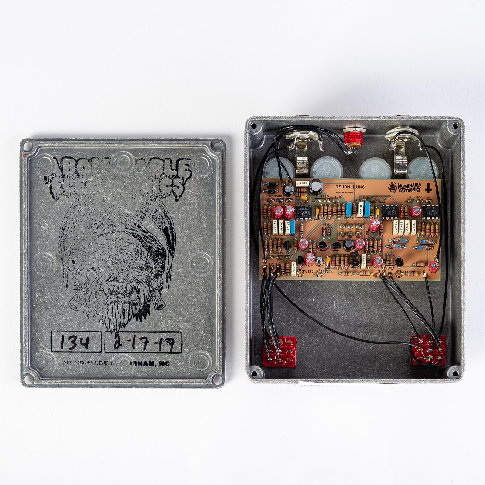 USED Abominable Electronics DEMON LUNG Fuzz Guitar Pedal