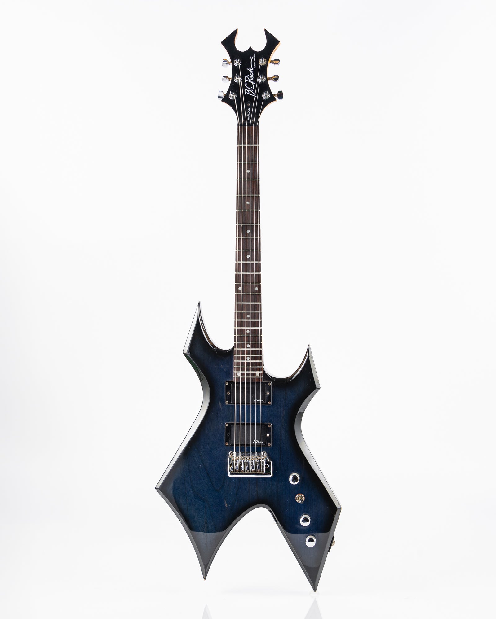 USED BC Rich Warlock Platinum Series Electric Guitar - Blue Burst