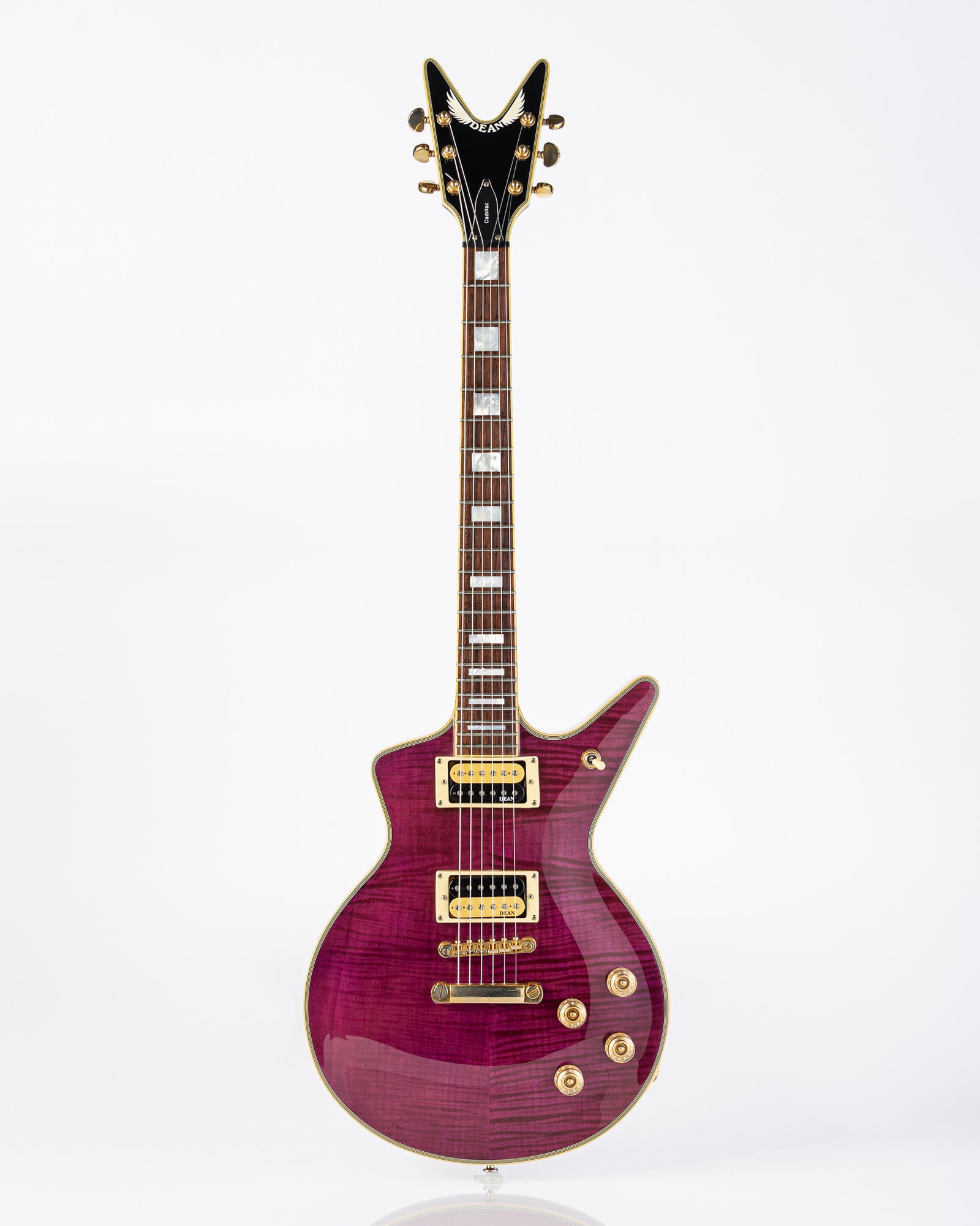 USED Dean Cadillac Select Electric Guitar- Transparent Purple Flame with Gig Bag