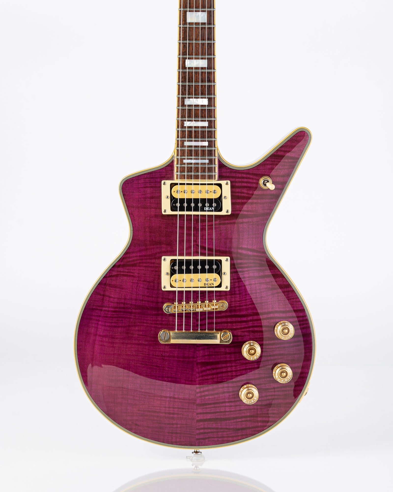 USED Dean Cadillac Select Electric Guitar- Transparent Purple Flame with Gig Bag