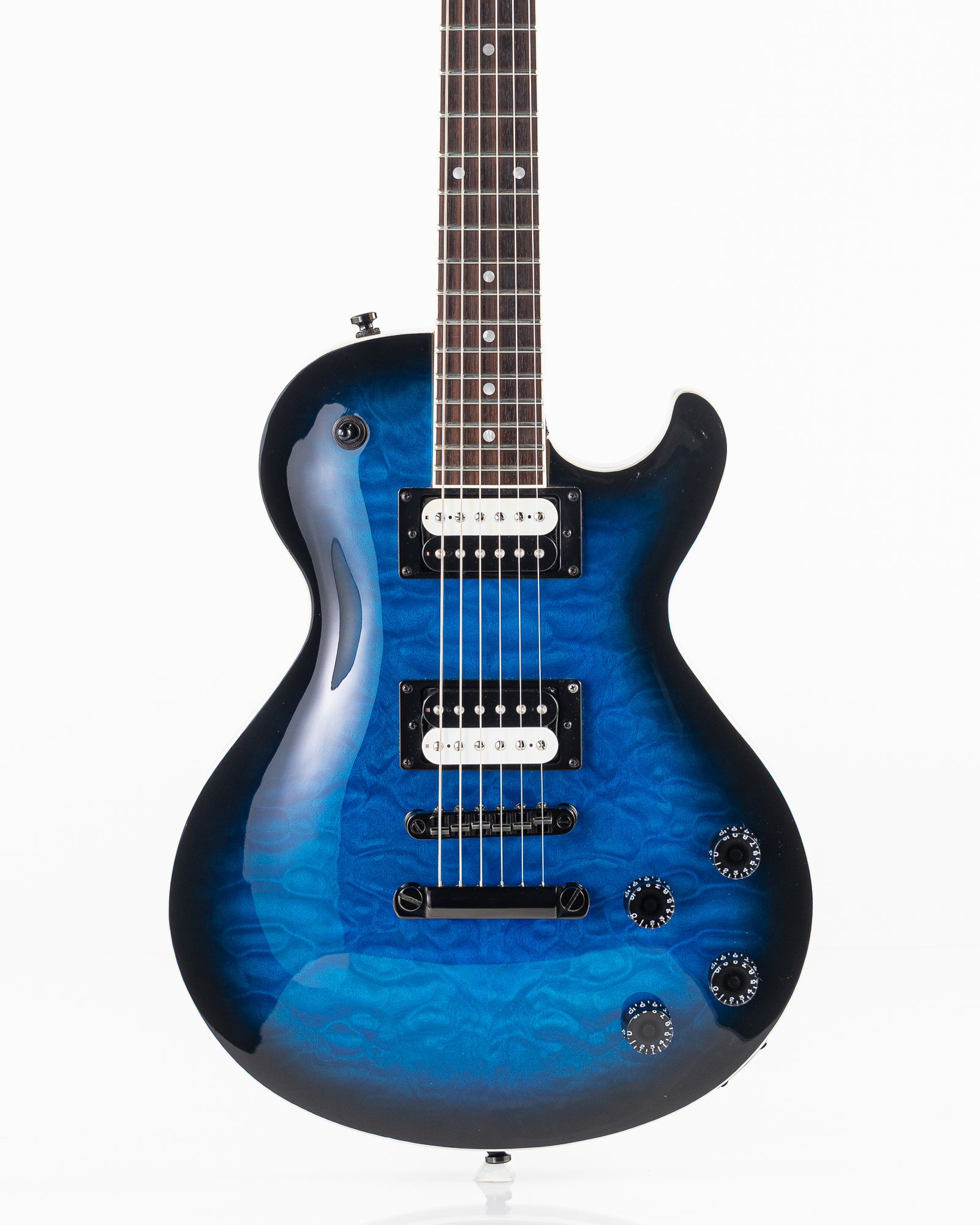 USED Dean Thoroughbred X Quilt Maple Electric Guitar - Translucent Blue Burst