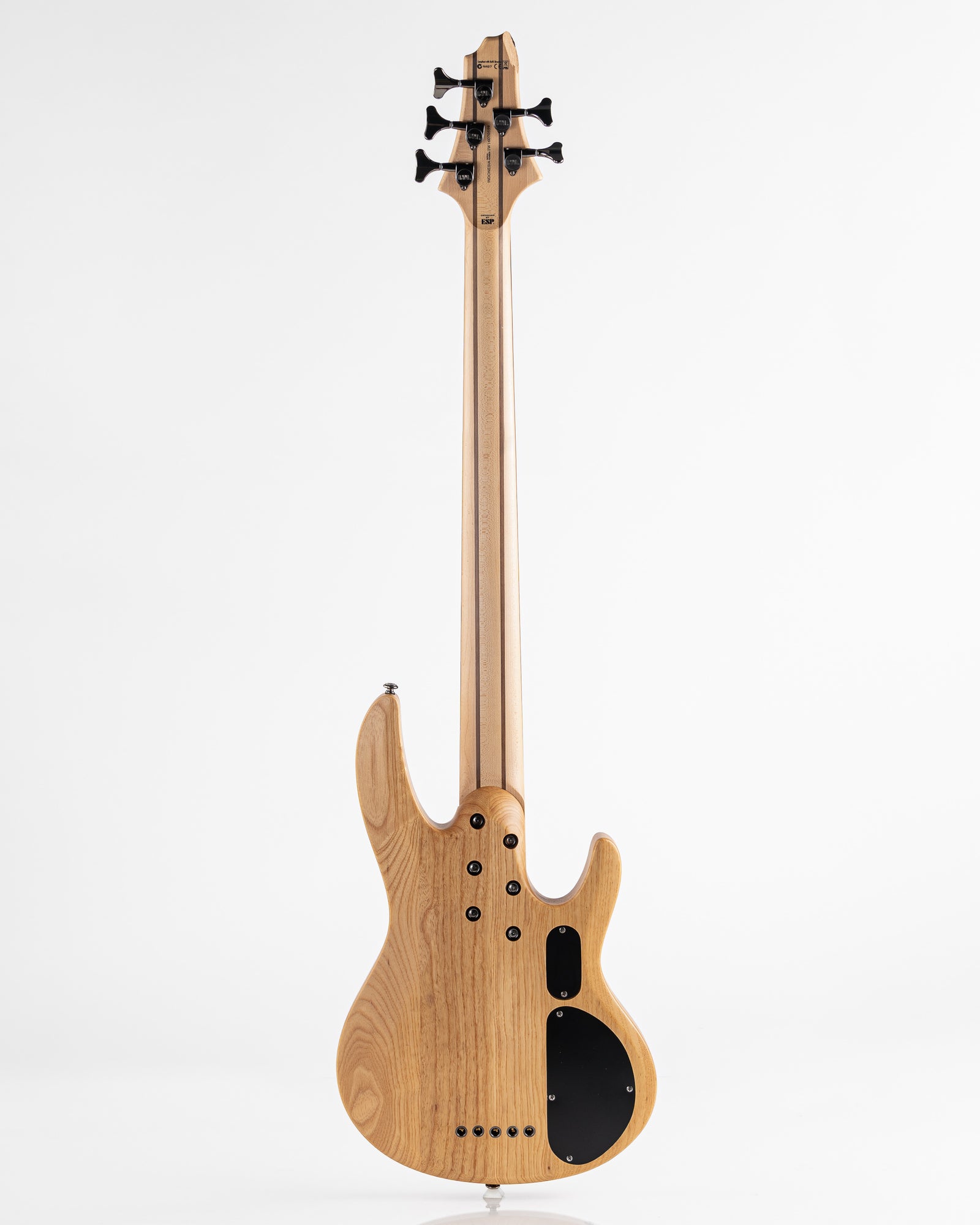 USED ESP LTD B-205SM Left Handed 5 String Electric Bass - Natural Spalted Maple