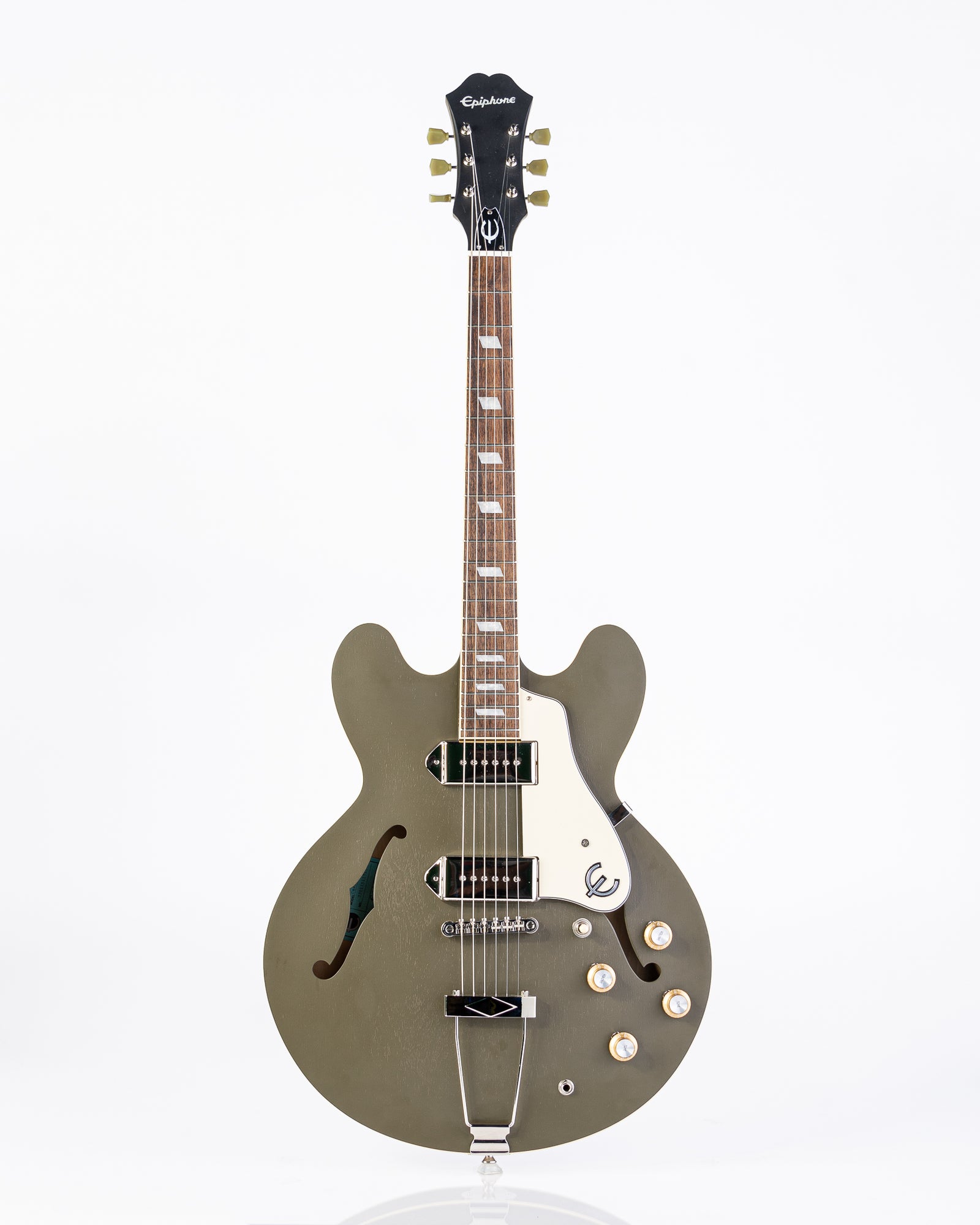 USED Epiphone Casino Electric Guitar - Worn Olive Drab w/bag