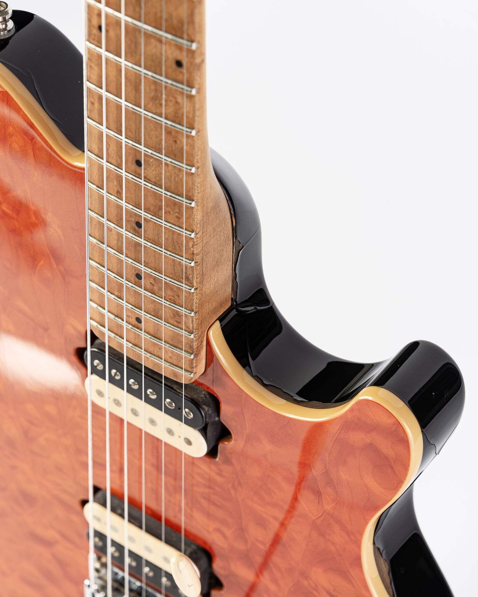 USED Ernie Ball Music Man Axis Super Sport Electric Guitar - Translucent Orange w/OHSC