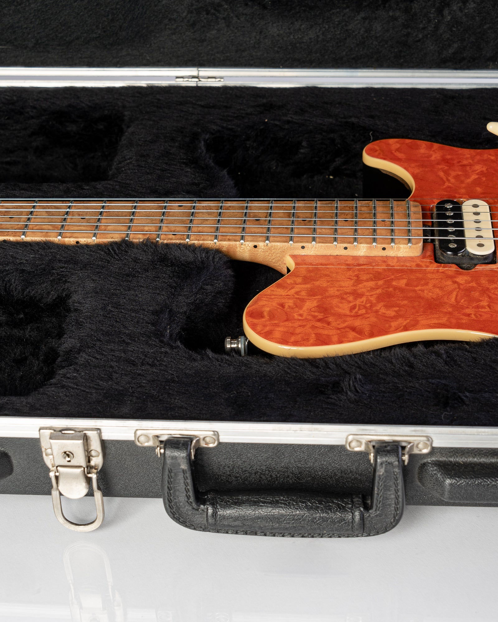 USED Ernie Ball Music Man Axis Super Sport Electric Guitar - Translucent Orange w/OHSC