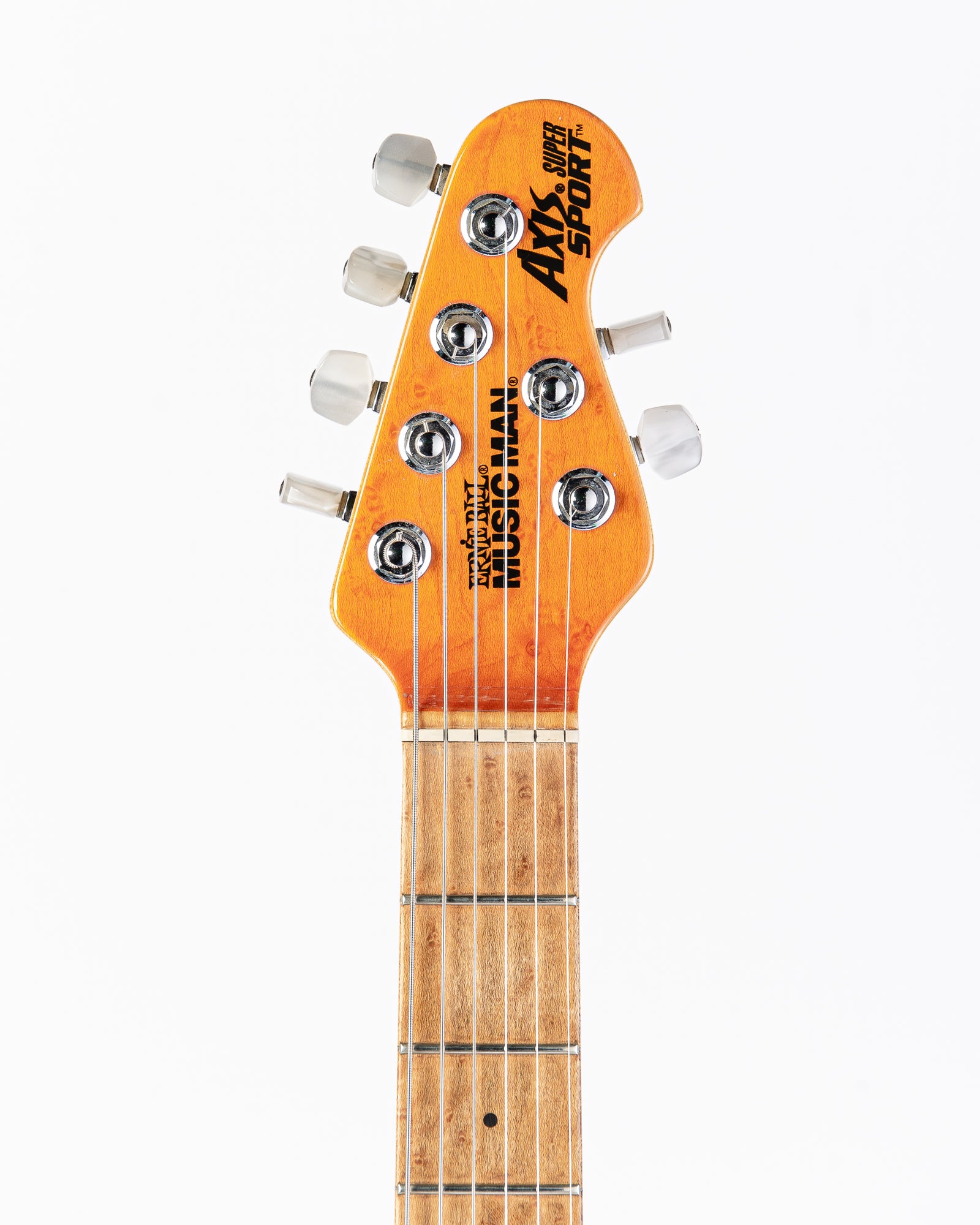 USED Ernie Ball Music Man Axis Super Sport Electric Guitar - Translucent Orange w/OHSC