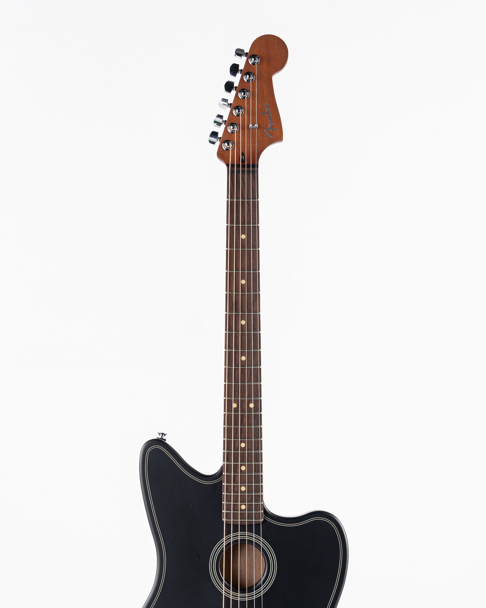 USED Fender Acoustasonic Standard Jazzmaster Acoustic Electric Guitar - Matte Black
