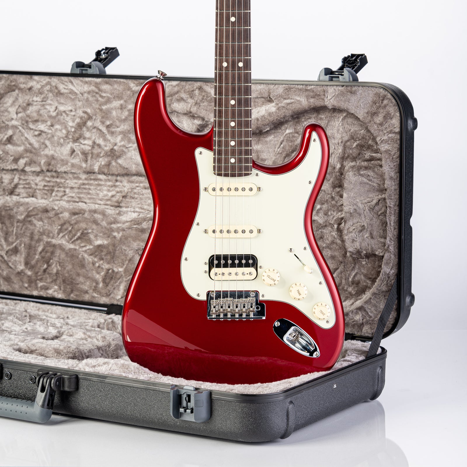 USED Fender American Professional Stratocaster Shawbucker Electric Guitar- Candy Apple Red w/OHSC