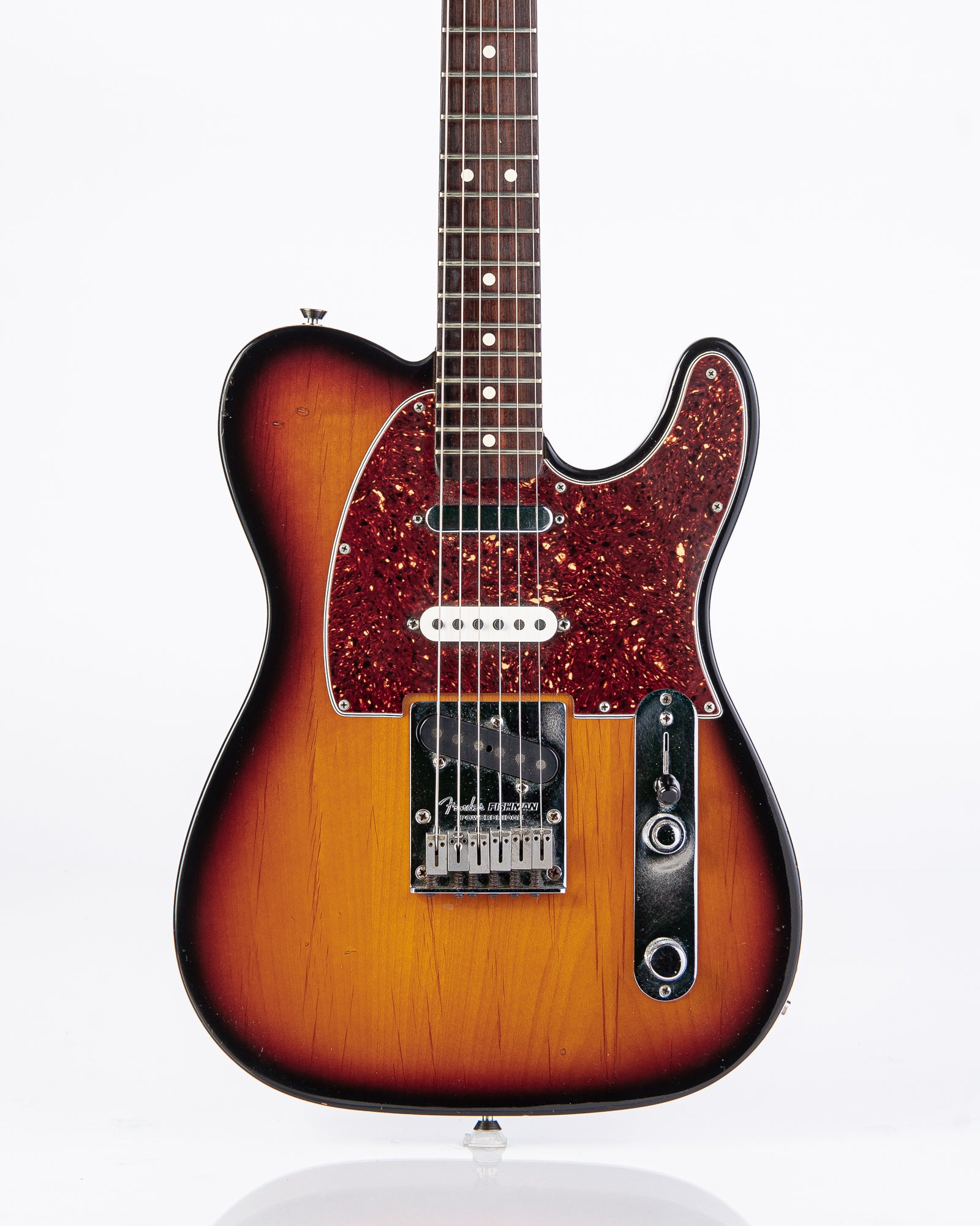 USED Fender Deluxe Nashville Power Telecaster with Fishman Powerbridge Electric Guitar- 2 Tone Burst with Tweed HSC