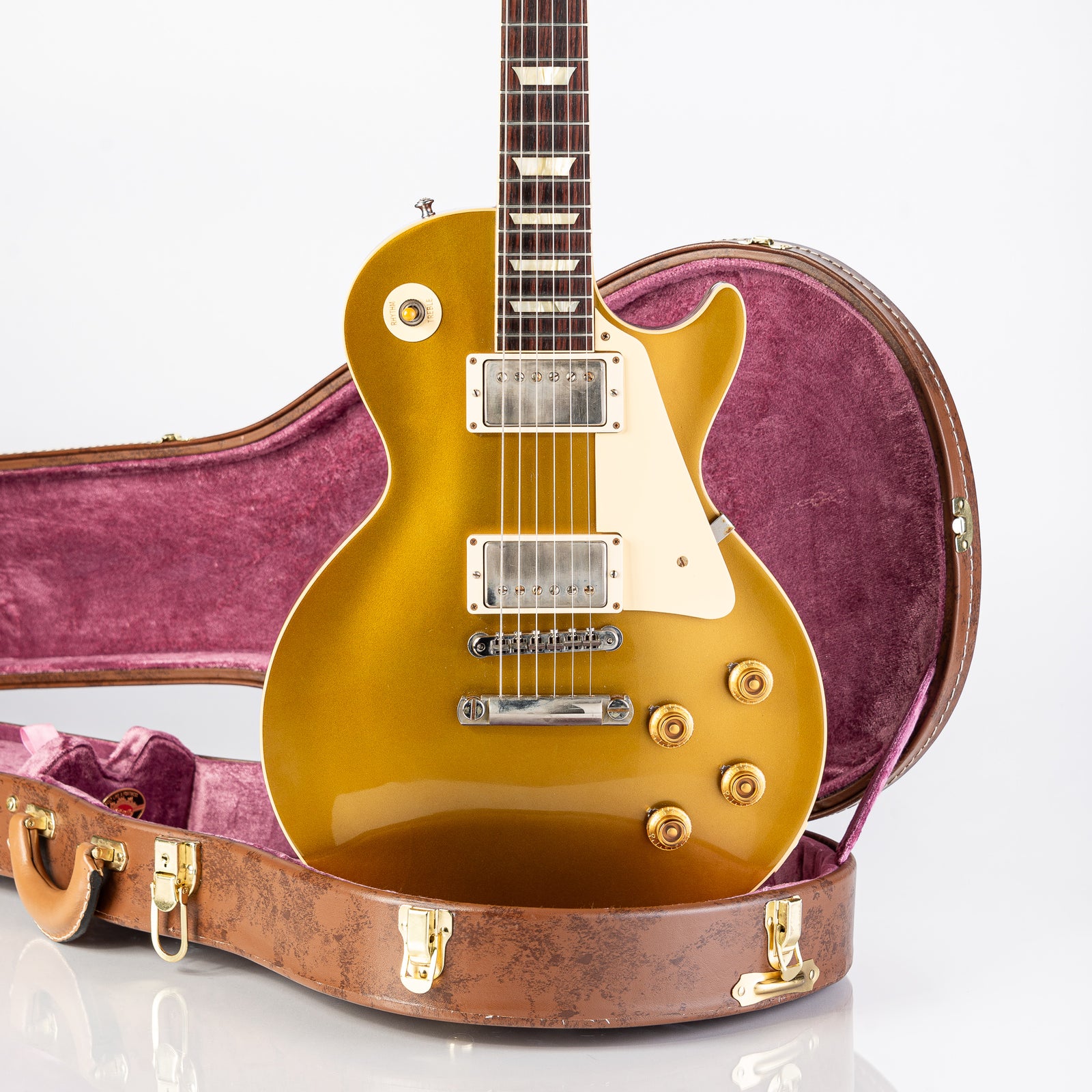 USED Gibson Les Paul Custom Shop 57' Reissue Electric Guitar- Gold Top w/OHSC