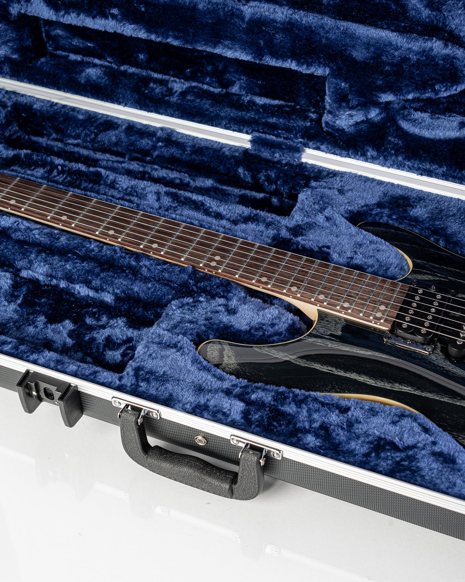 USED Ibanez S570AH S Series HSH Electric Guitar- Silver Wave Black with Hardshell Case
