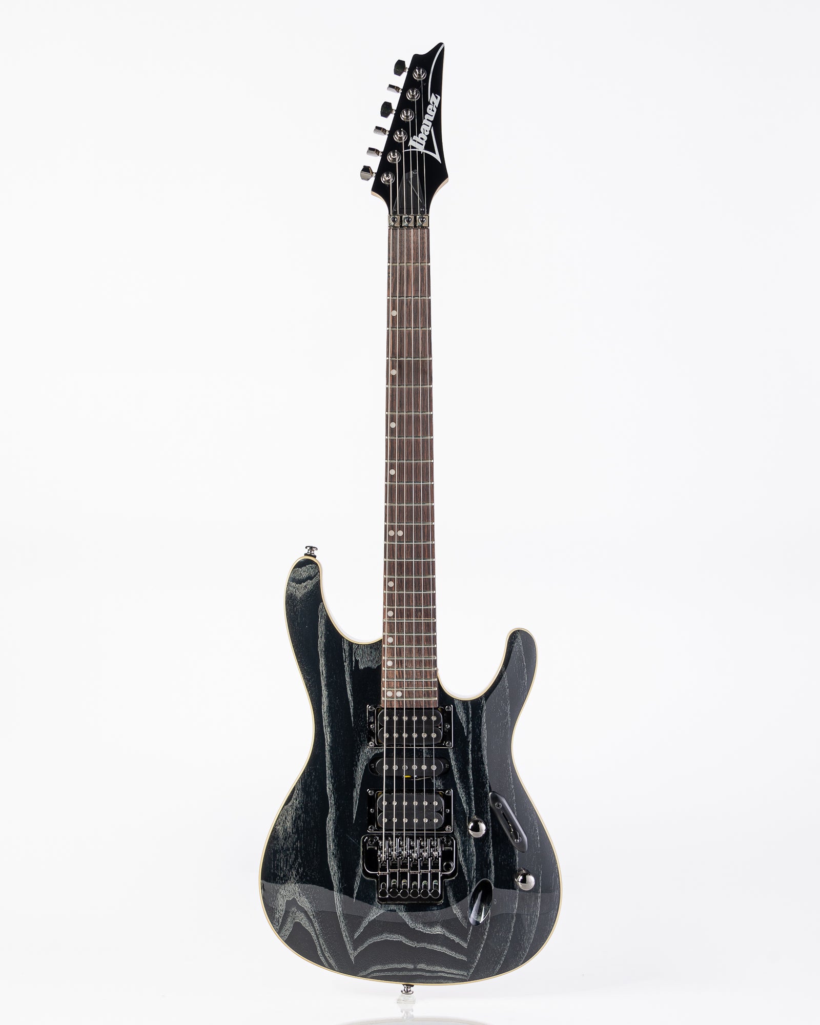 USED Ibanez S570AH S Series HSH Electric Guitar- Silver Wave Black with Hardshell Case