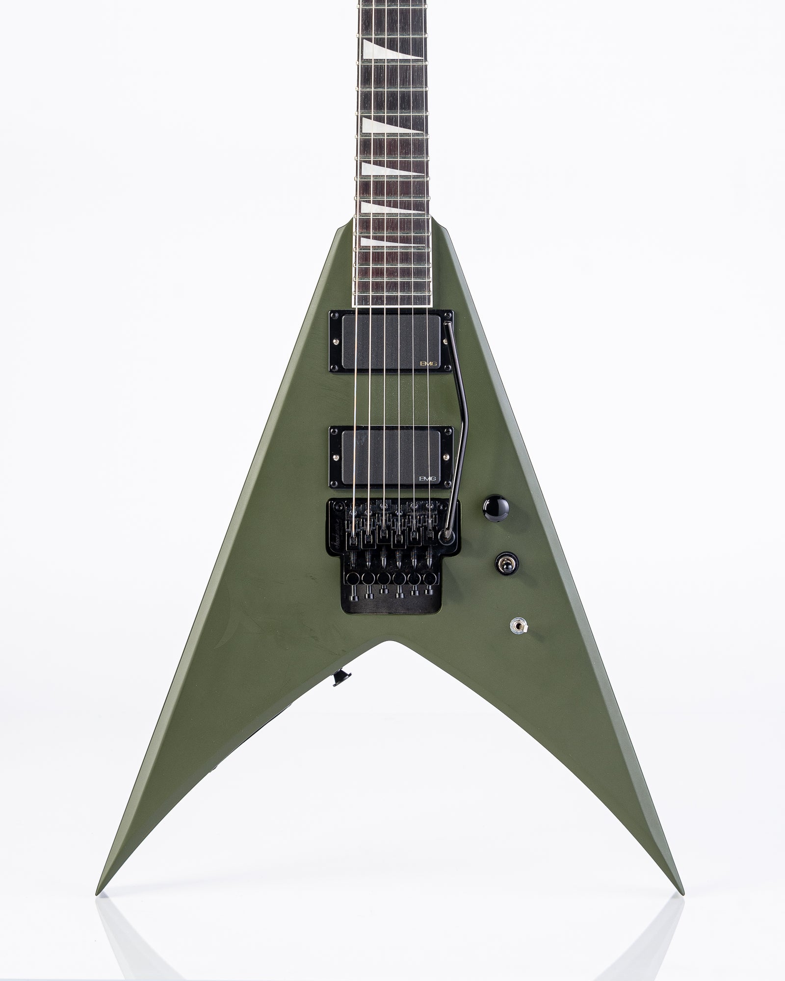 USED Jackson JS32 King V Matte Army Drab w/Kerry King EMG Pickups