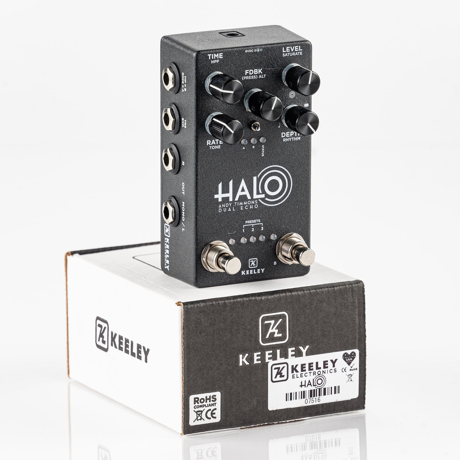 USED Keeley Halo Andy Timmons Dual Echo Delay Pedal