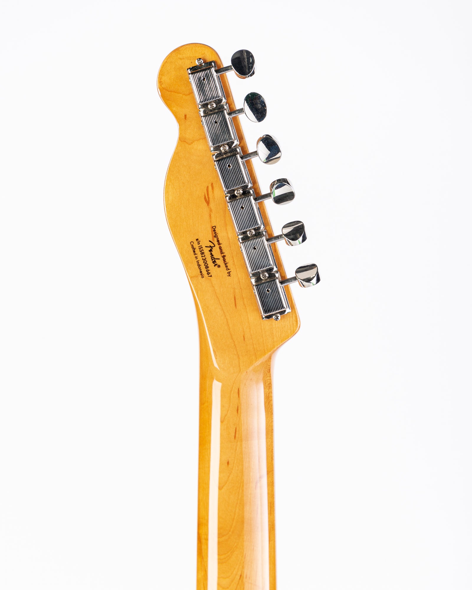 USED Squier Classic Vibe Baritone Custom Telecaster Electric Guitar- Black with Gold Sparkle Pickguard