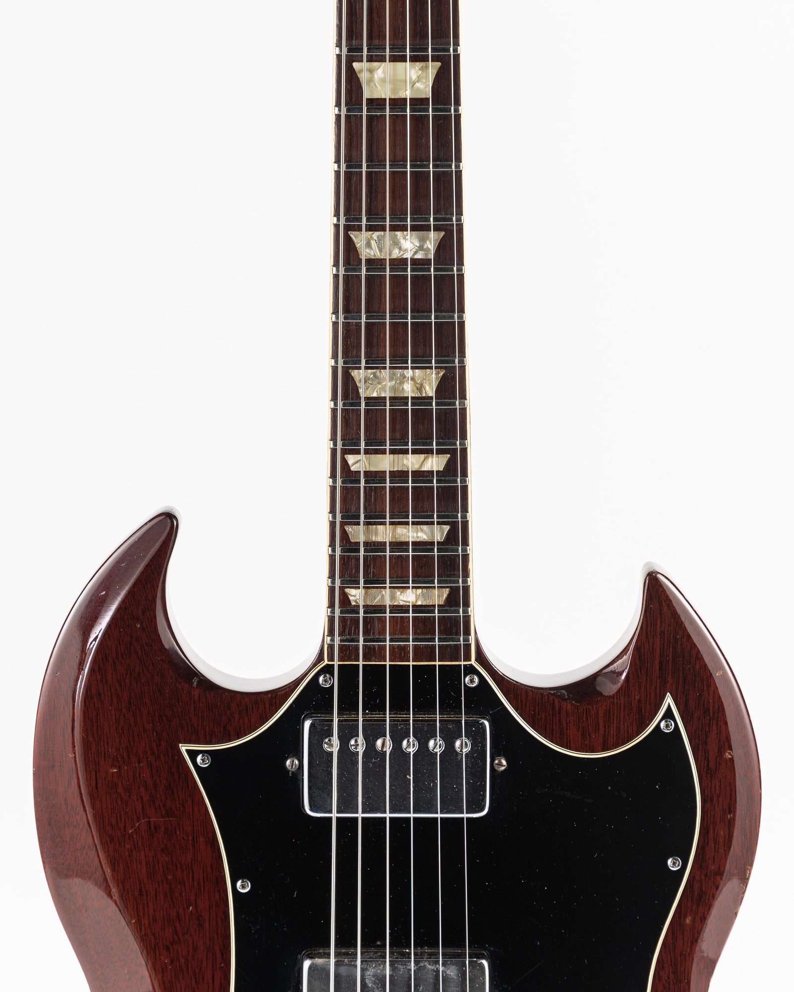 USED 1970 Gibson SG Standard "Large Guard" Electric Guitar - Cherry with Maestro Vibrola