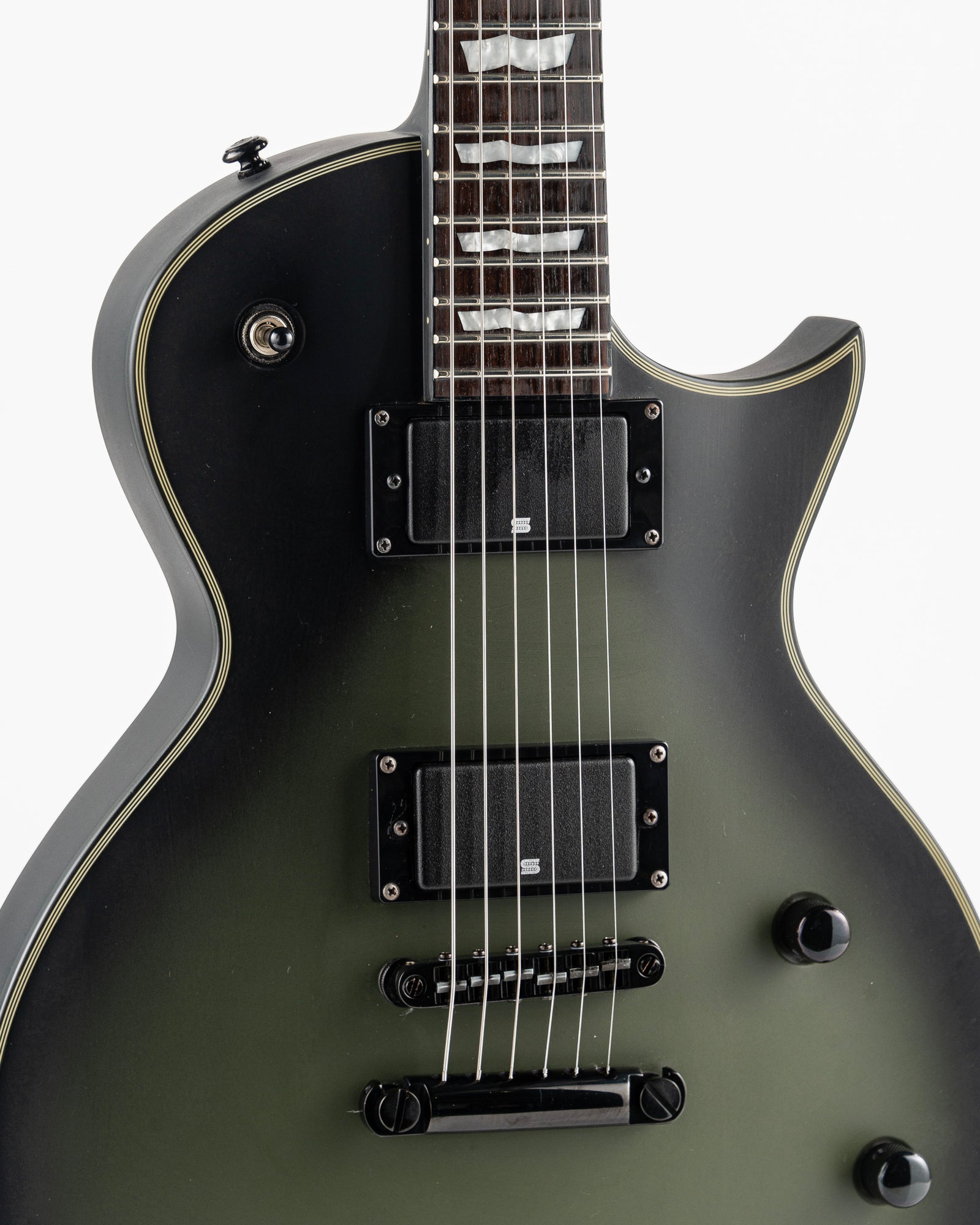 USED 2020 ESP LTD BK-600 Bill Kelliher Signature Electric Guitar - Military Green Sunburst Satin
