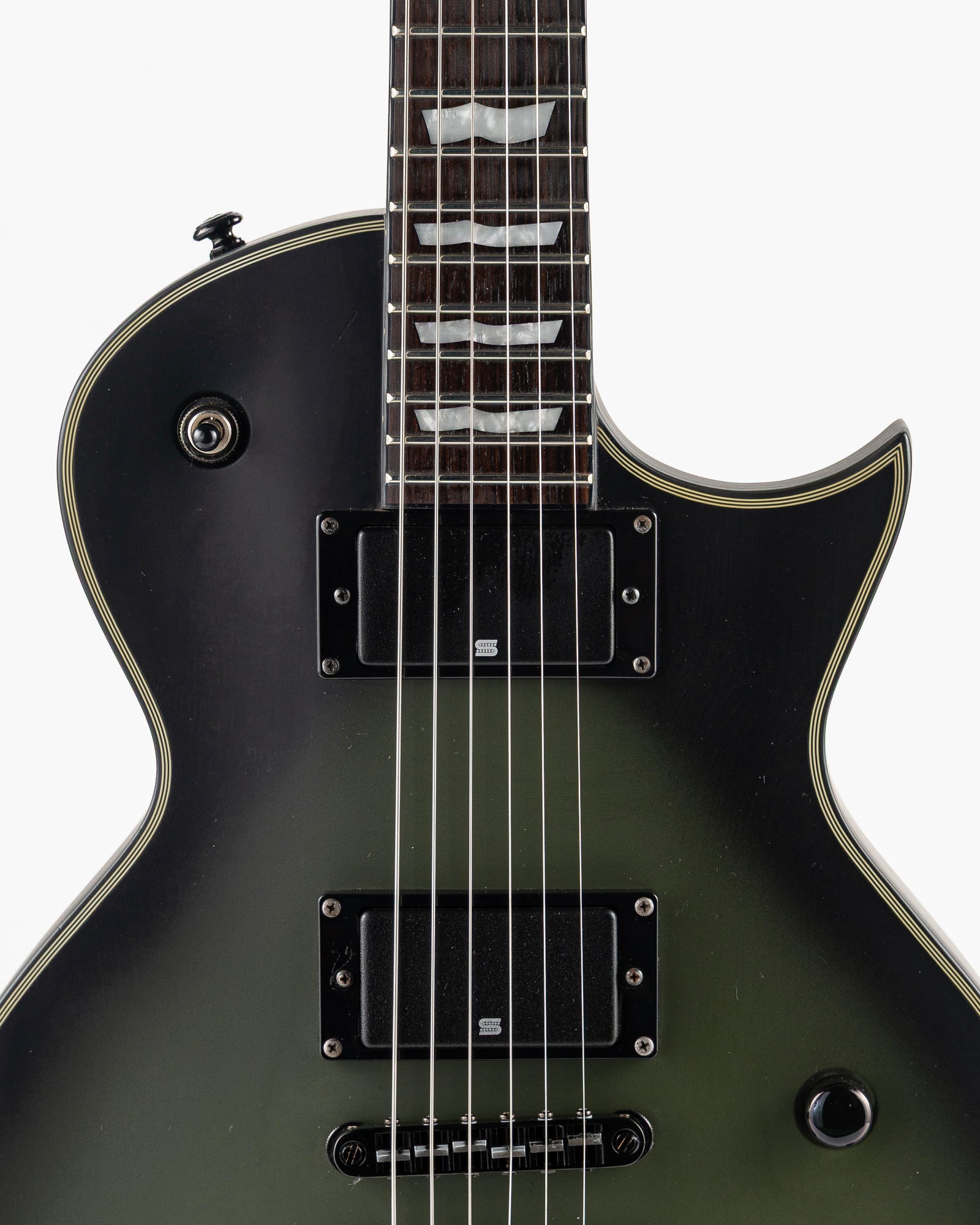USED 2020 ESP LTD BK-600 Bill Kelliher Signature Electric Guitar - Military Green Sunburst Satin