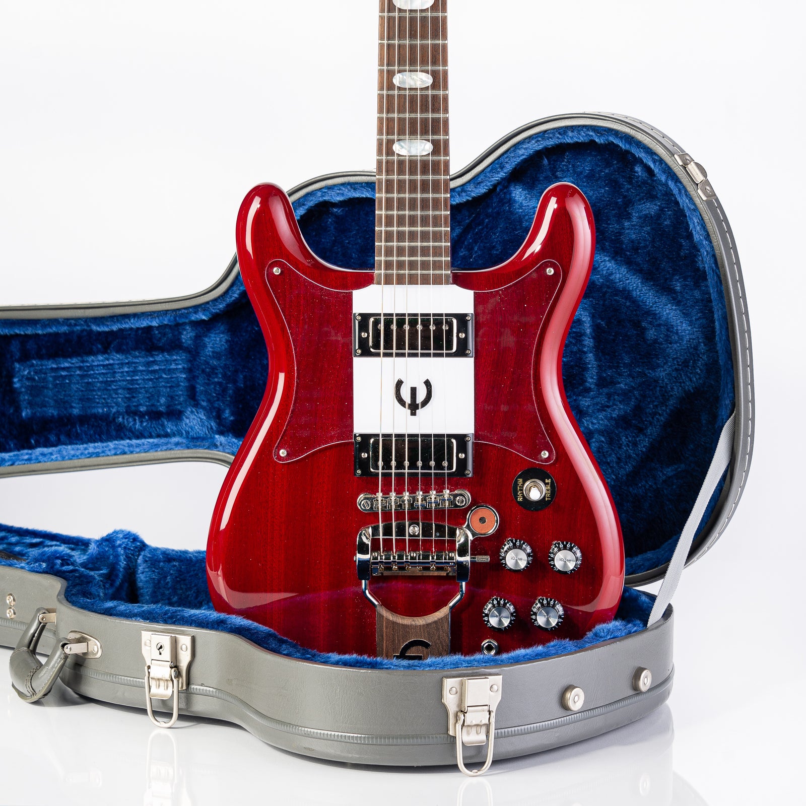 USED Epiphone 64' Reissue Crestwood Custom - Cherry with Hardshell Case