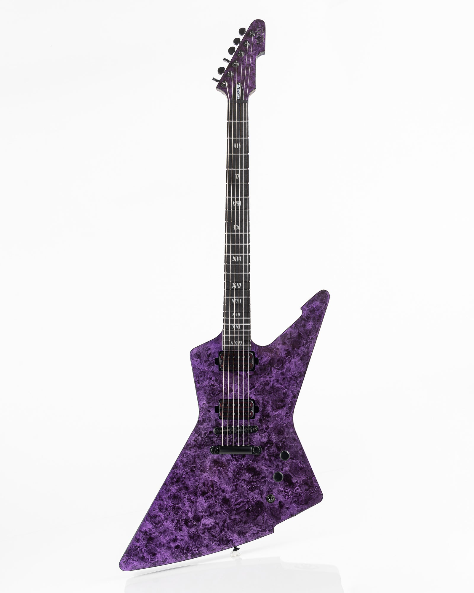 USED Schecter E-1 Apocalypse Electric Guitar - Purple Reign