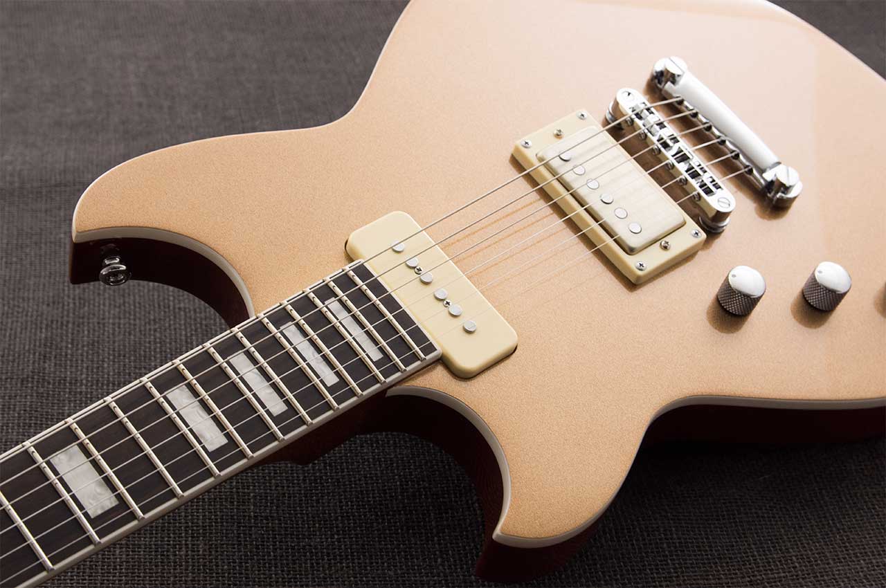 Reverend Set-Neck Series Sensei H90 Left Handed Electric Guitar - Metallic Bronze