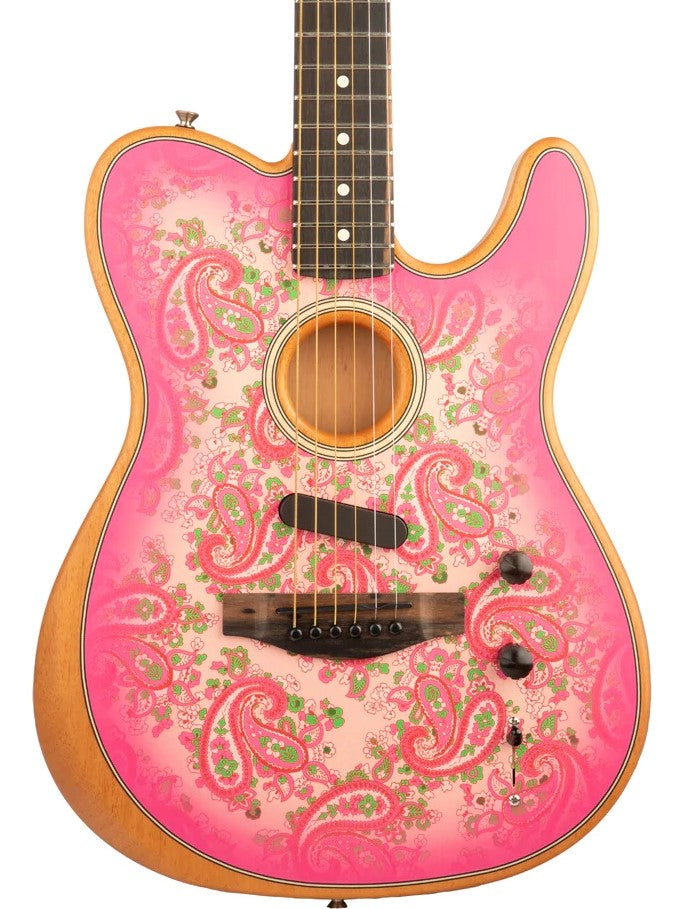Fender Acoustasonic Telecaster with Rosewood Fingerboard FSR - Pink Paisley