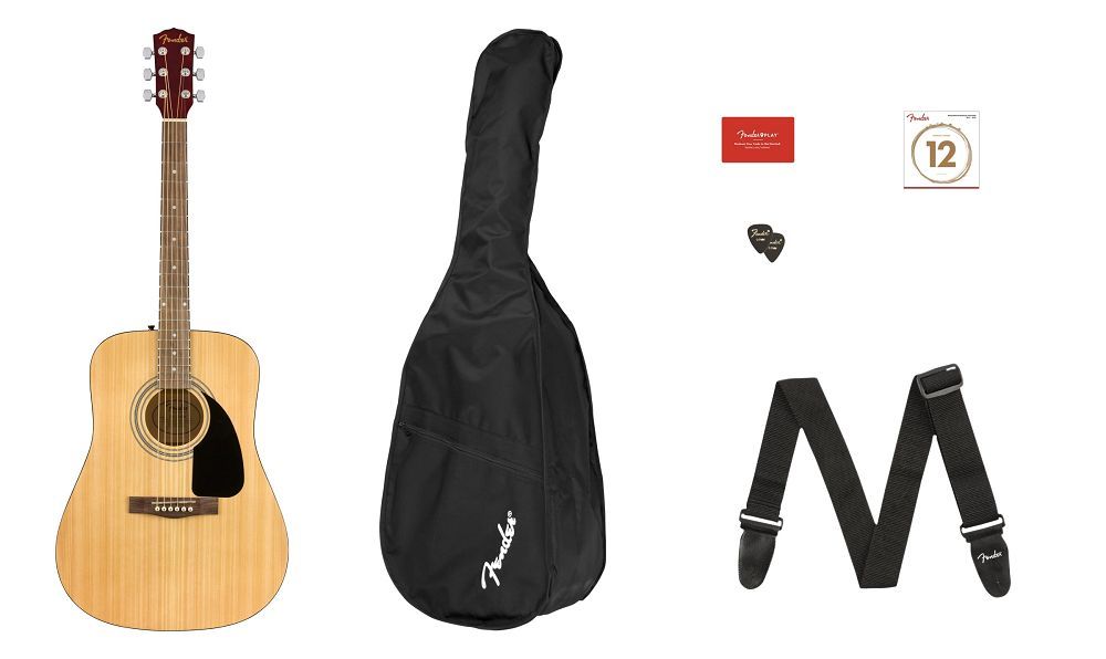 Fender FA-115 Pack Dreadnaught Acoustic Guitar- Natural