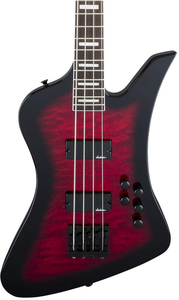 Jackson JS Series JS3 Kelly Bird with Amaranth Fingerboard - Translucent Red