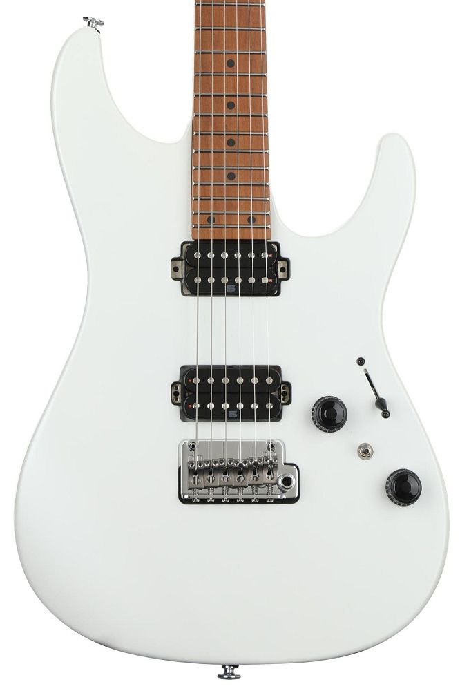 Ibanez Prestige AZ2402-PWF Prestige AZ Series Guitar with Roasted Maple Fingerboard - Pearl White Flat