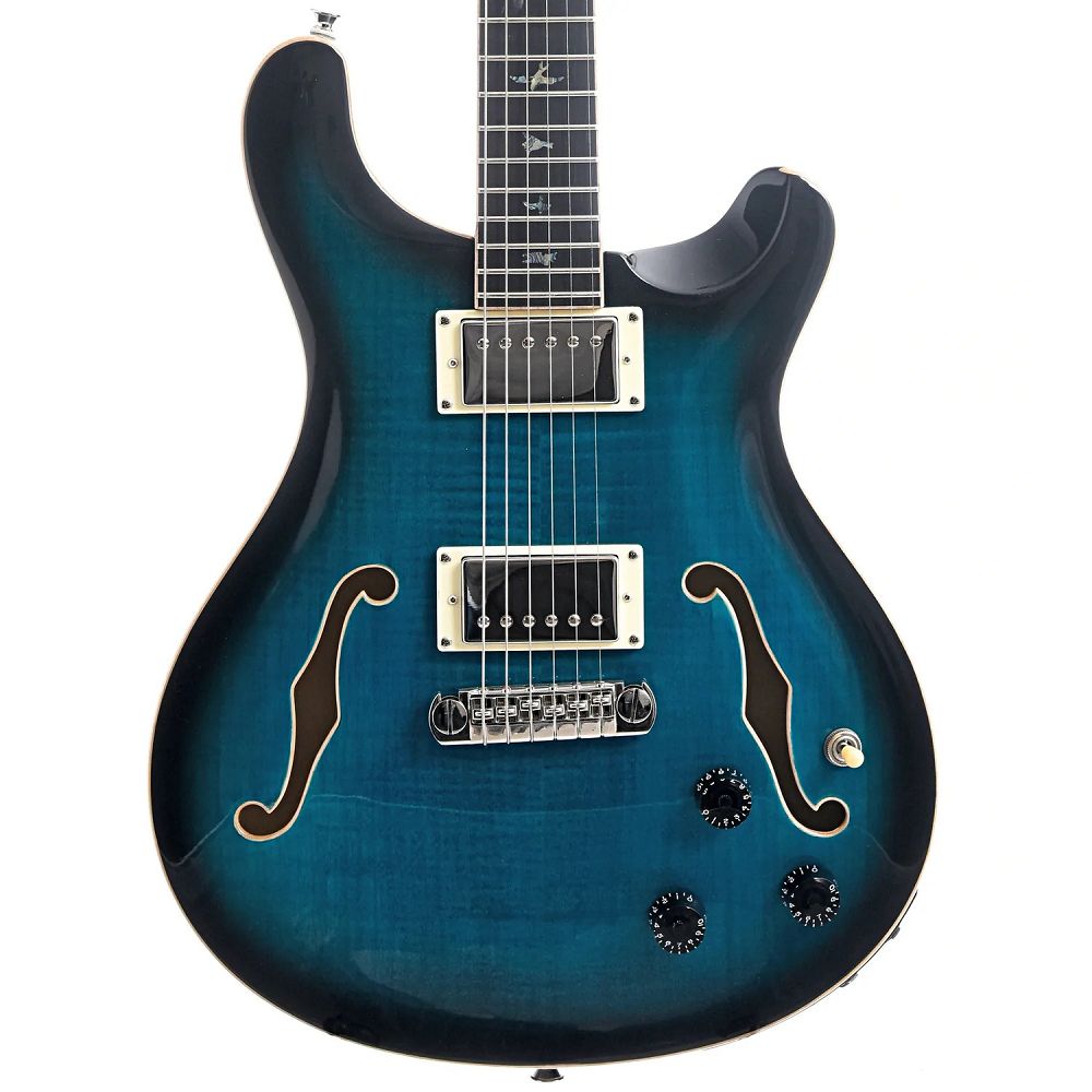 PRS SE Hollowbody II Piezo Peacock Blueburst