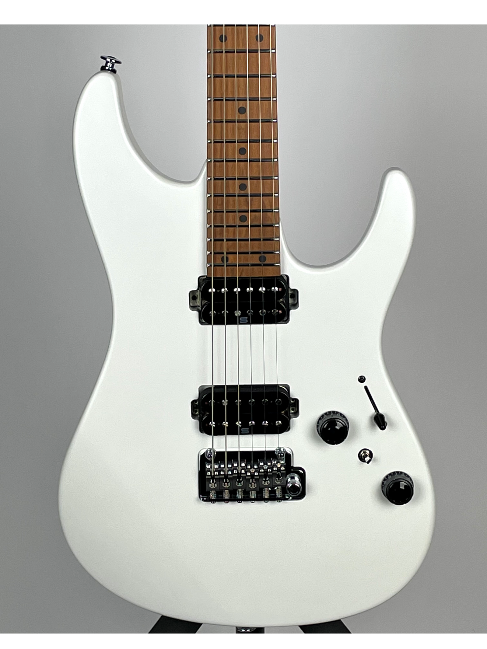 Ibanez Prestige AZ2402-PWF Prestige AZ Series Guitar with Roasted Maple Fingerboard - Pearl White Flat