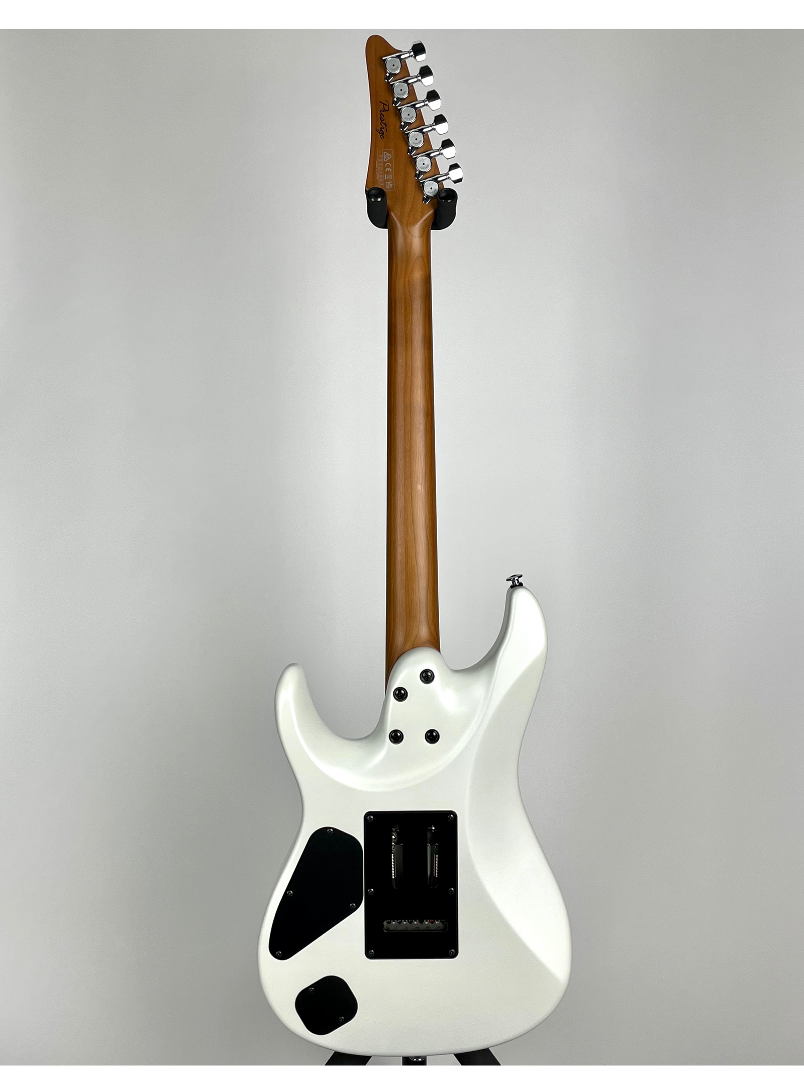 Ibanez Prestige AZ2402-PWF Prestige AZ Series Guitar with Roasted Maple Fingerboard - Pearl White Flat