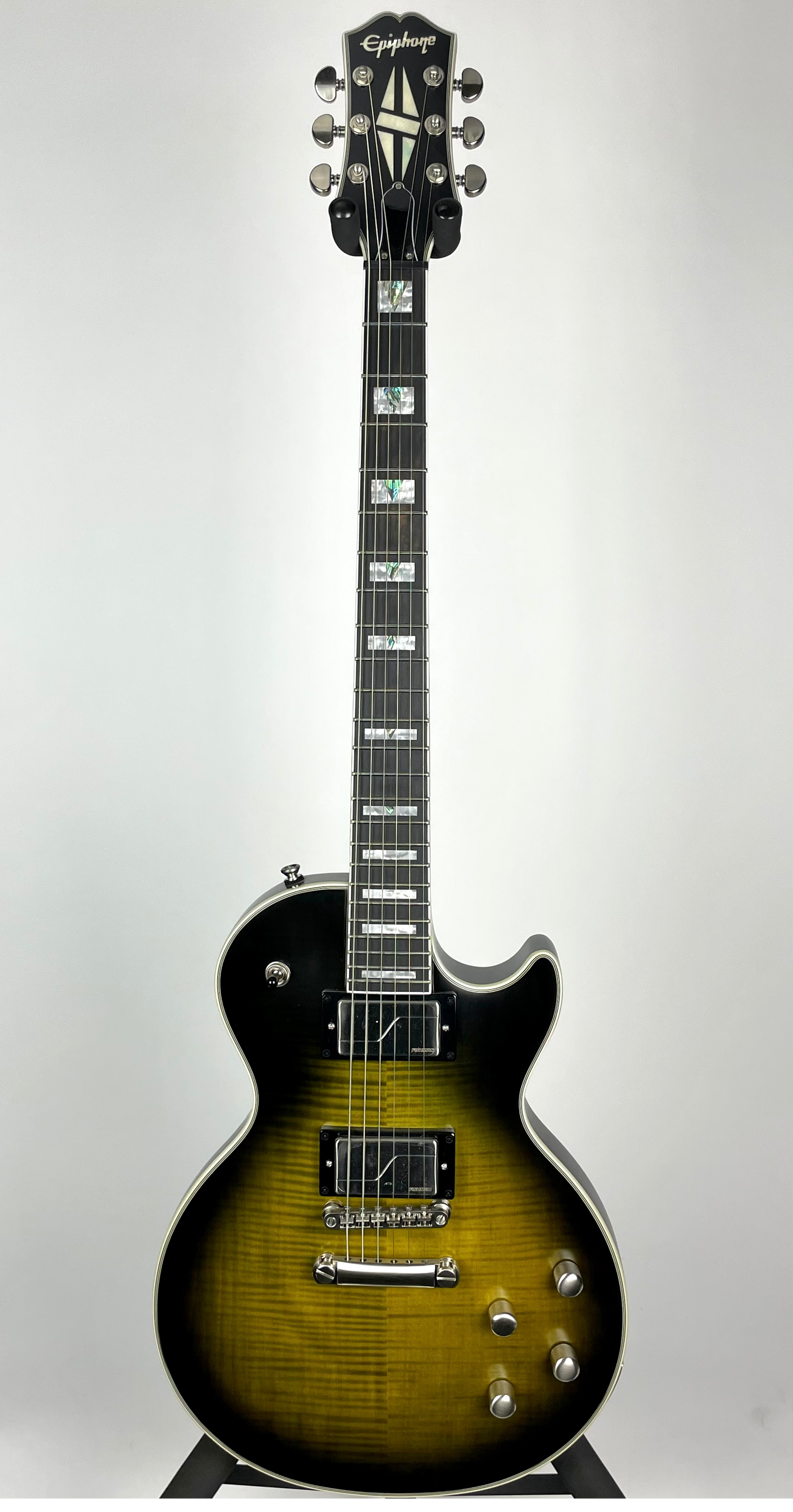 USED - Epiphone Inspired By Gibson Les Paul Prophecy - Olive Tiger Aged Gloss
