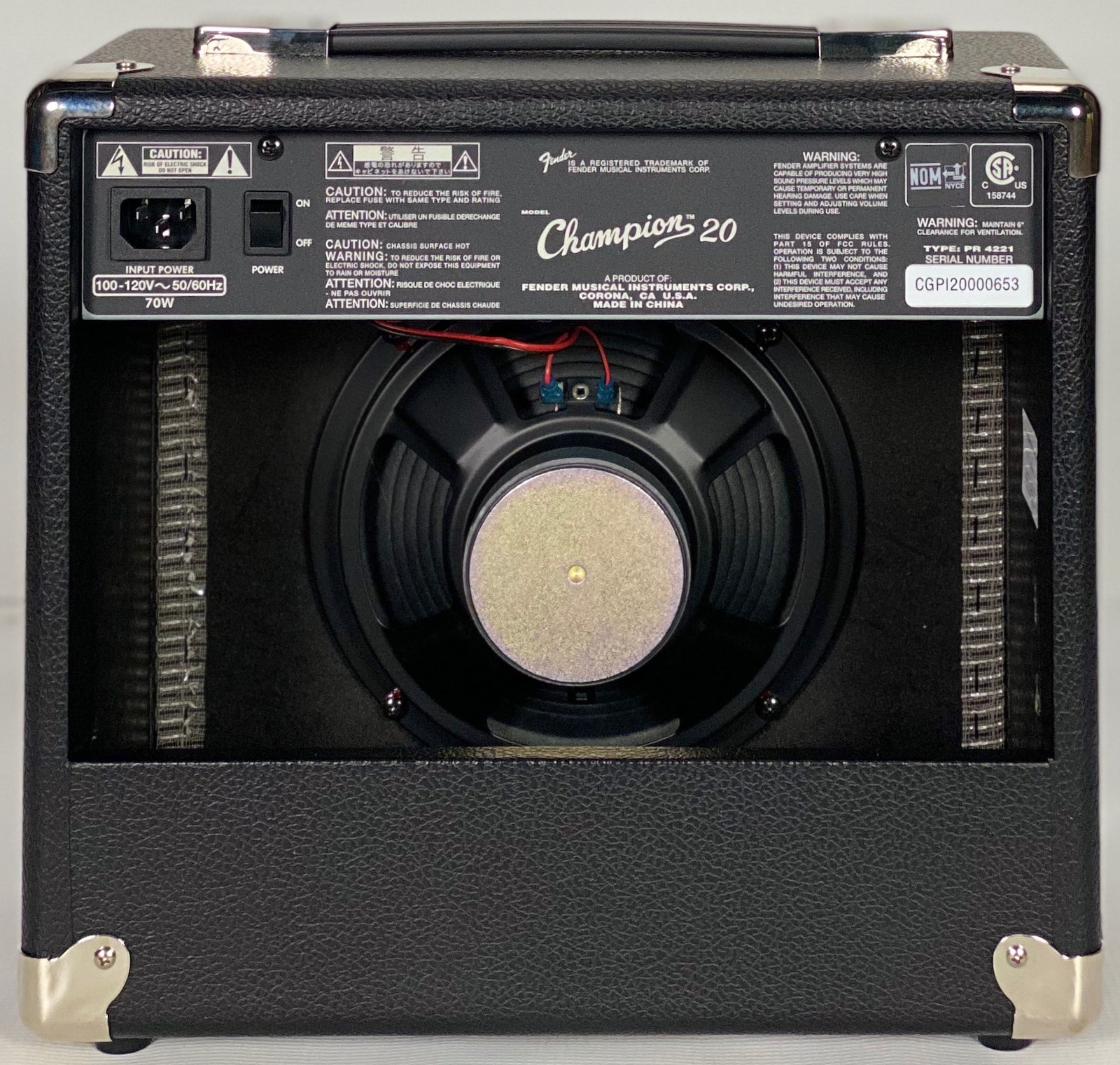 Fender Champion 20 20-Watt 1x8" Guitar Practice Amp