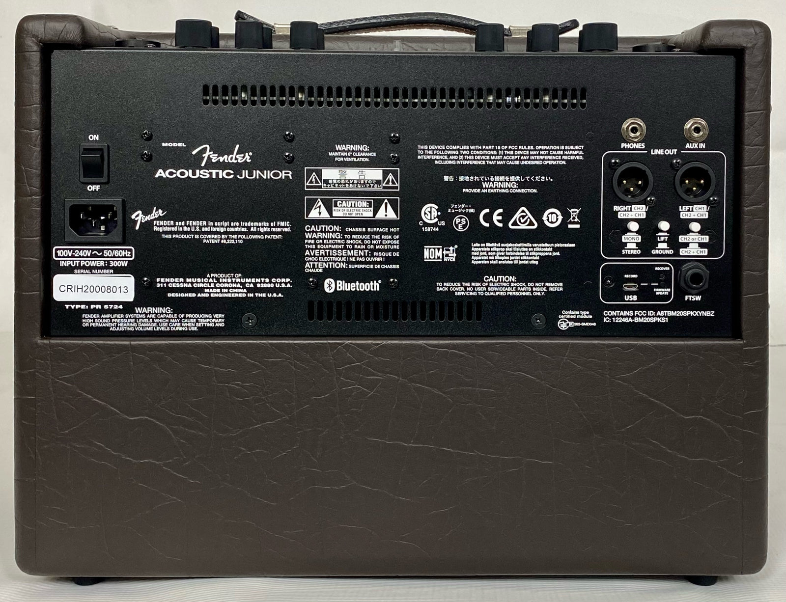 Fender Acoustic Junior 2-Channel 100-Watt 1x8" Acoustic Guitar Combo