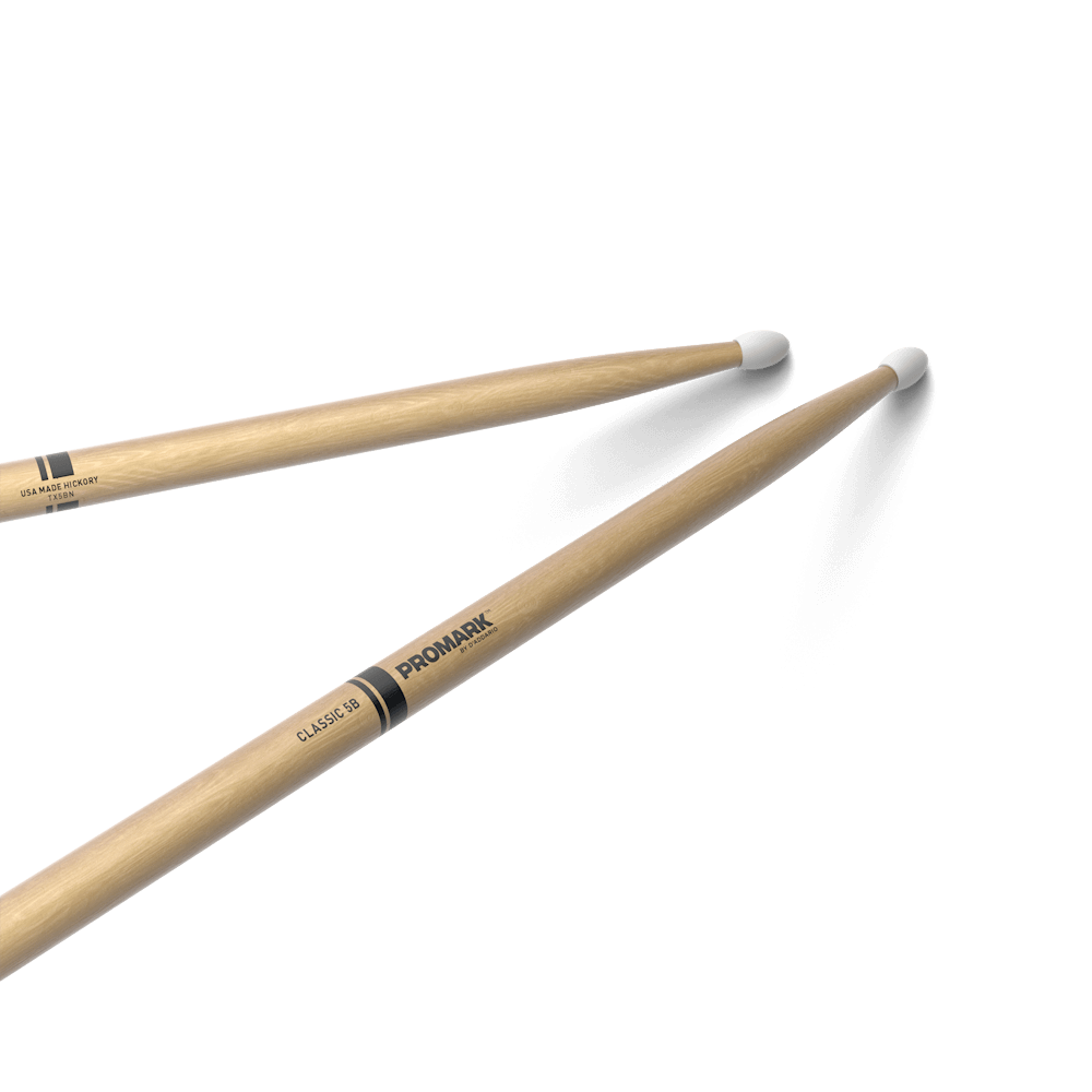 Pro-Mark TX5BN Hickory 5B Nylon Tip Drum Sticks (Pair)