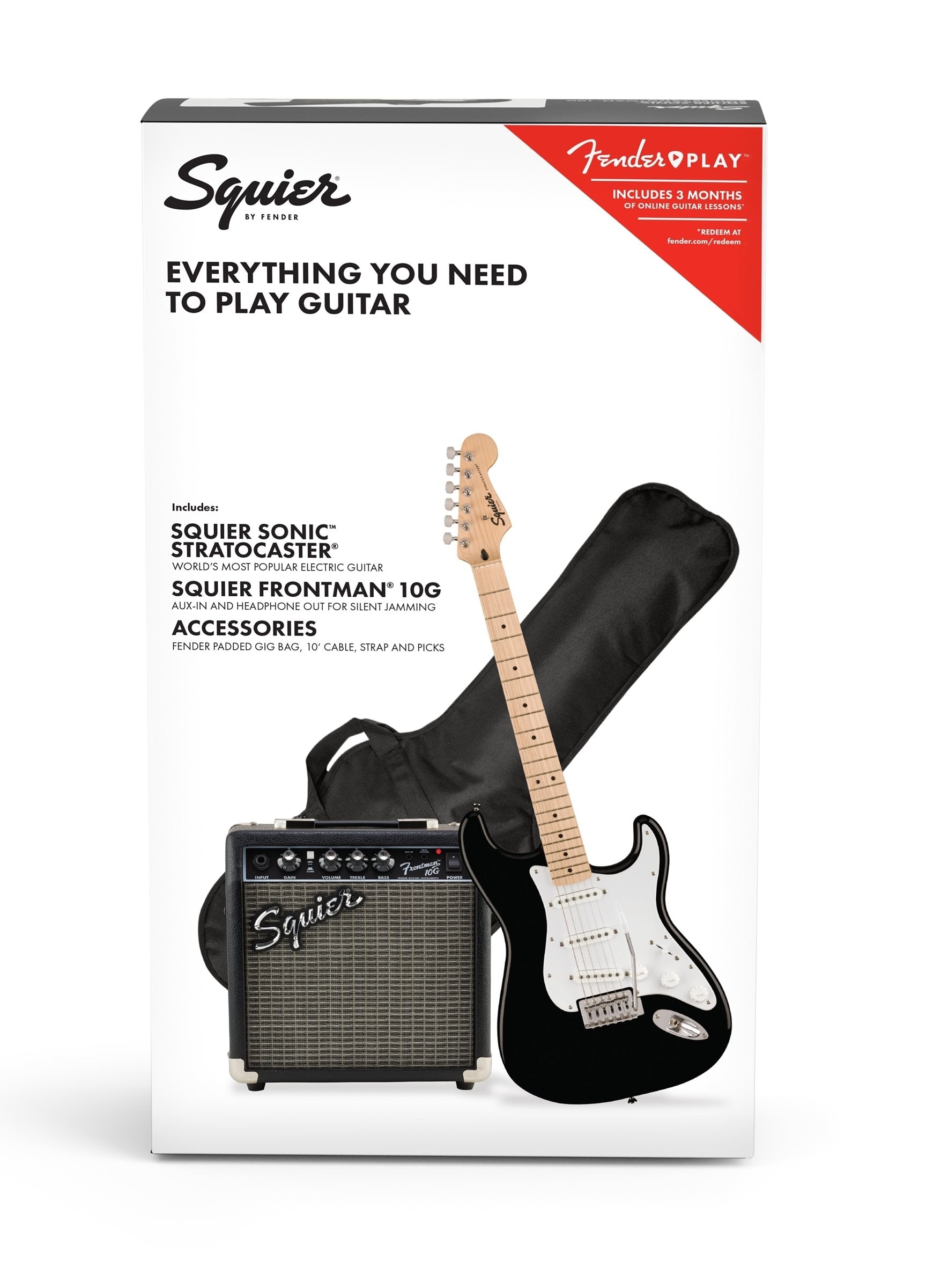 Squier Sonic Stratocaster Electric Guitar Pack - Black