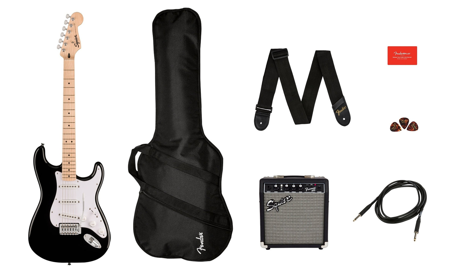 Squier Sonic Stratocaster Electric Guitar Pack - Black