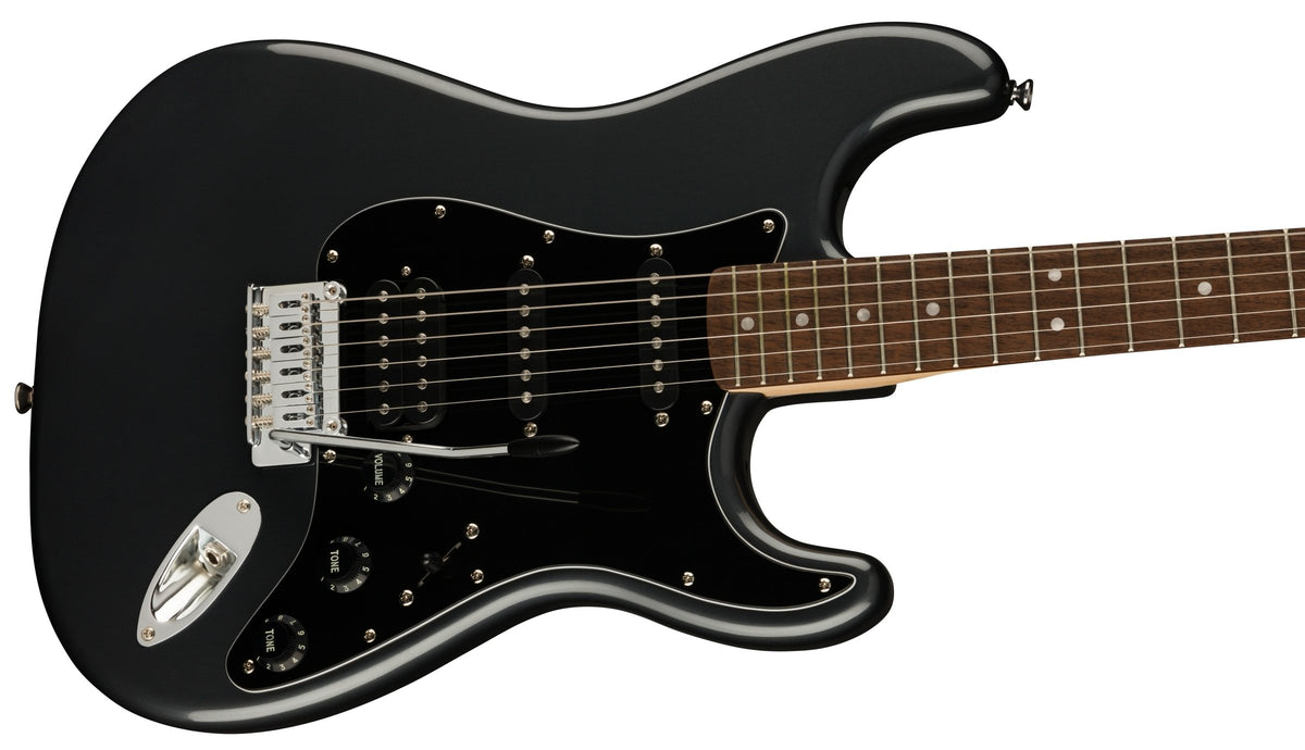 Squier Affinity Stratocaster HSS Electric Guitar Pack-  Charcoal Frost Metallic