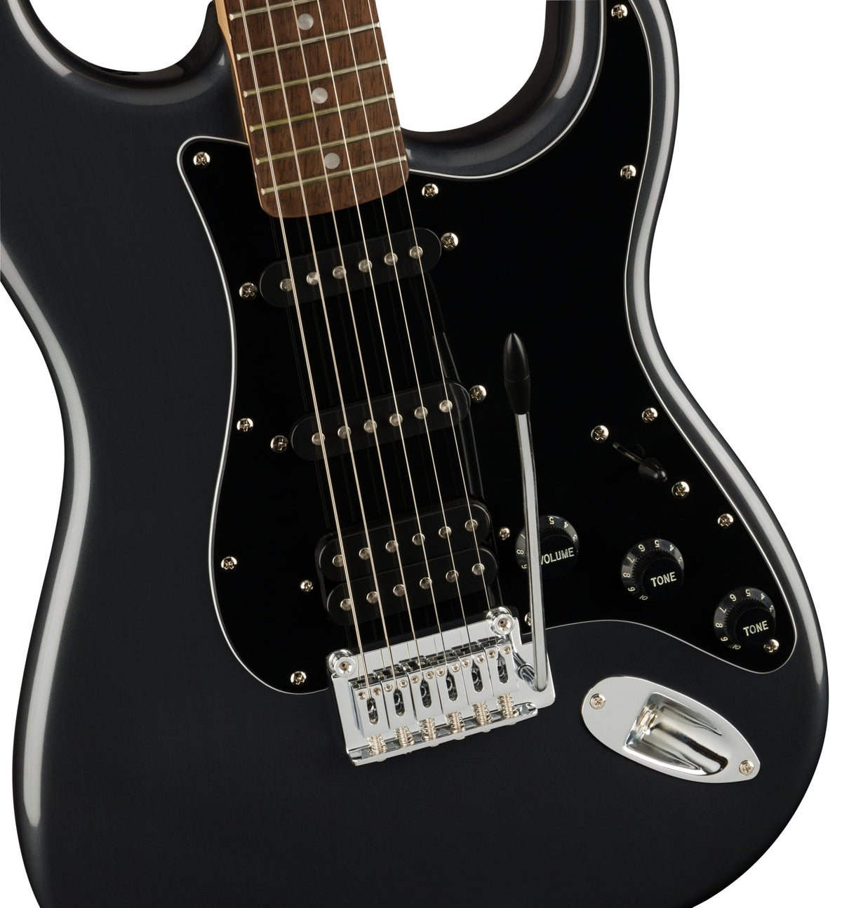 Squier Affinity Stratocaster HSS Electric Guitar Pack-  Charcoal Frost Metallic