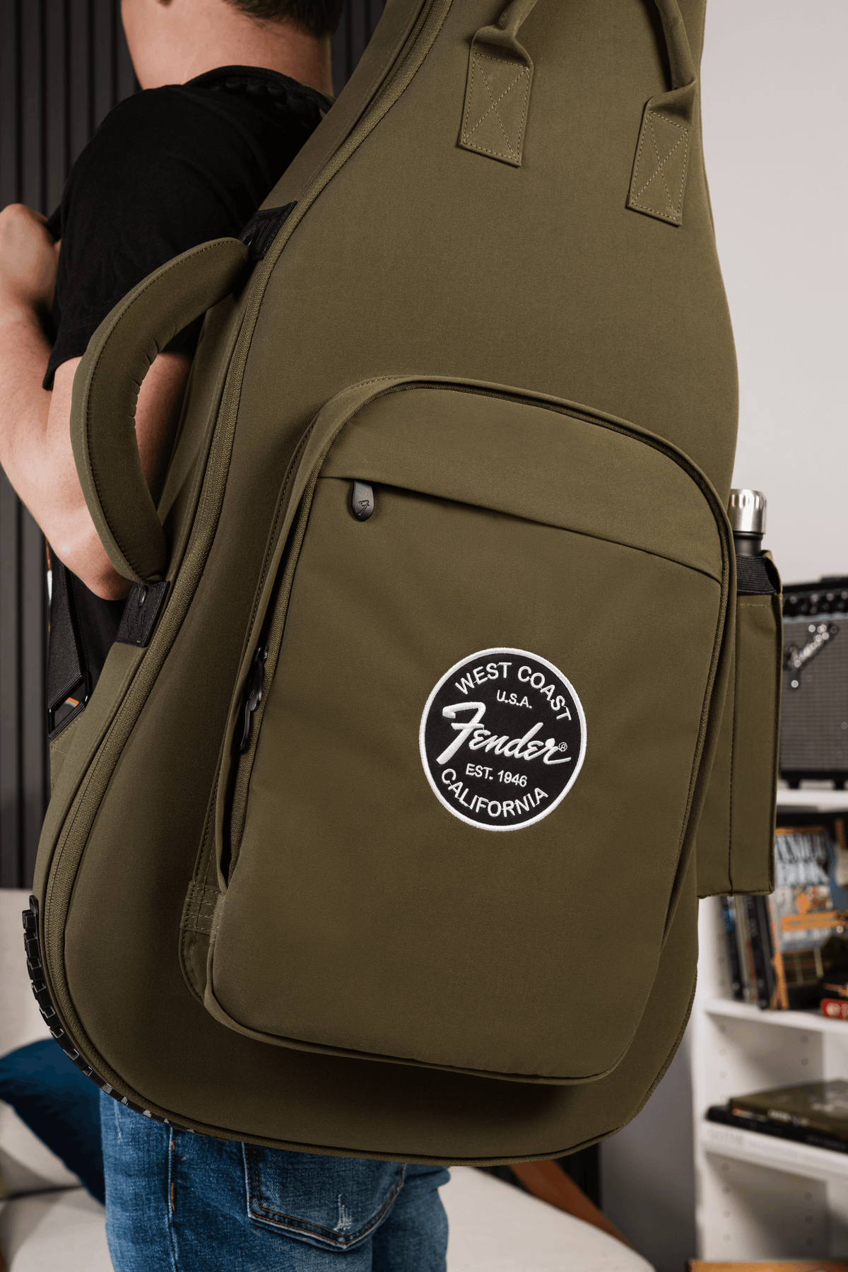 Fender Troubadour Electric Guitar Gig Bag - Olive