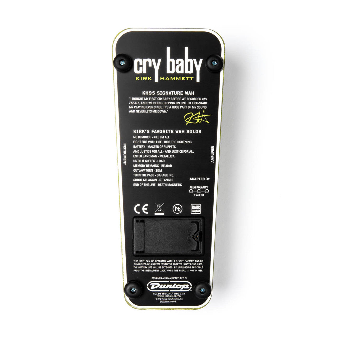 Dunlop KH95 Kirk Hammett Cry Baby Wah