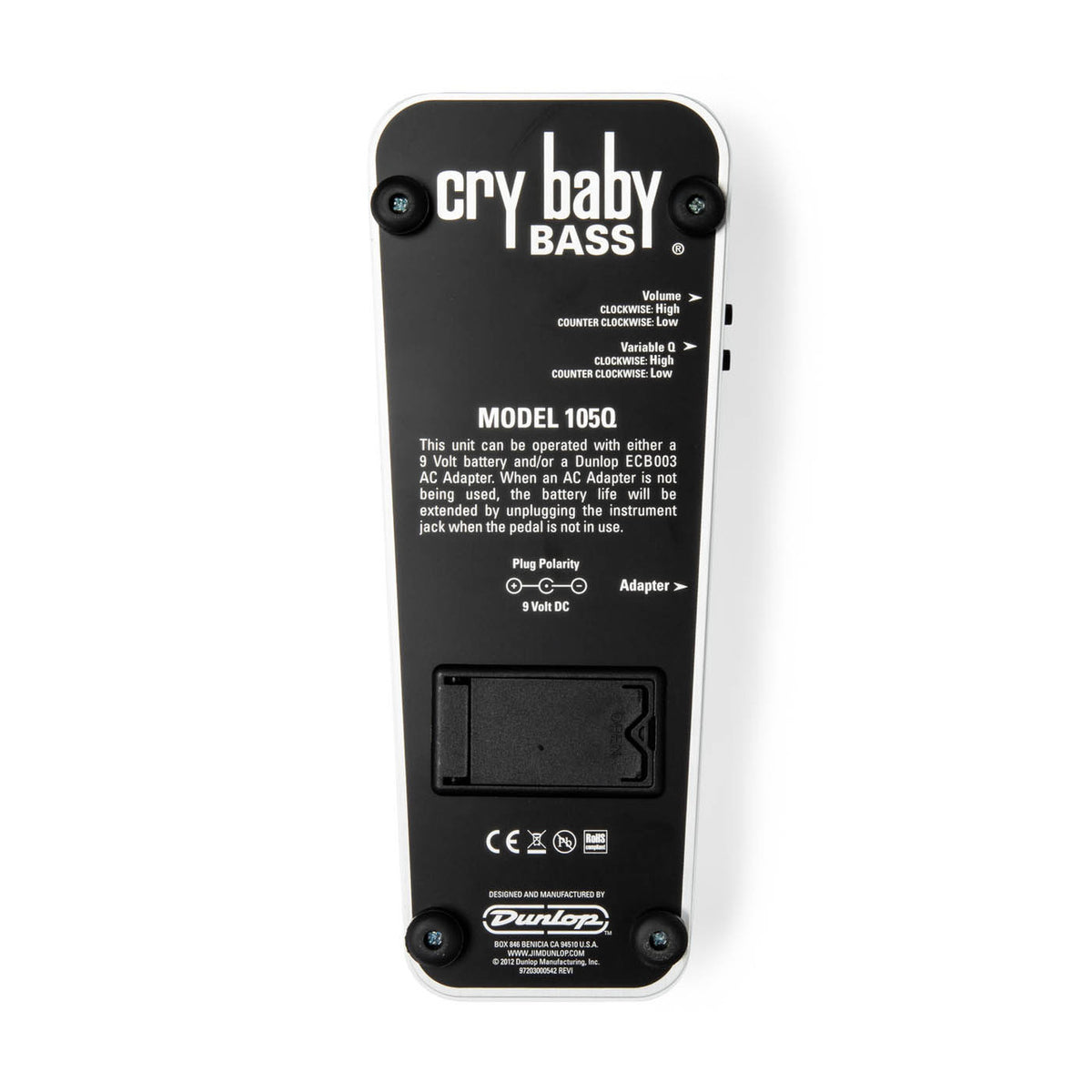 Dunlop 105Q Crybaby Bass Wah Bass Pedal
