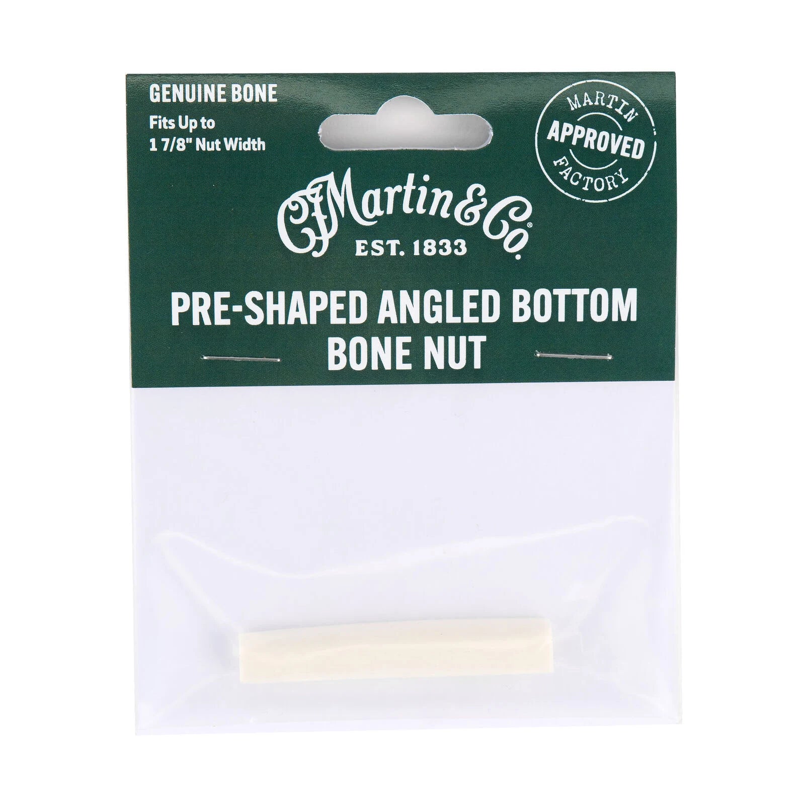 Martin 18NT0001 Pre-Shaped Angled Bottom Bone Nut