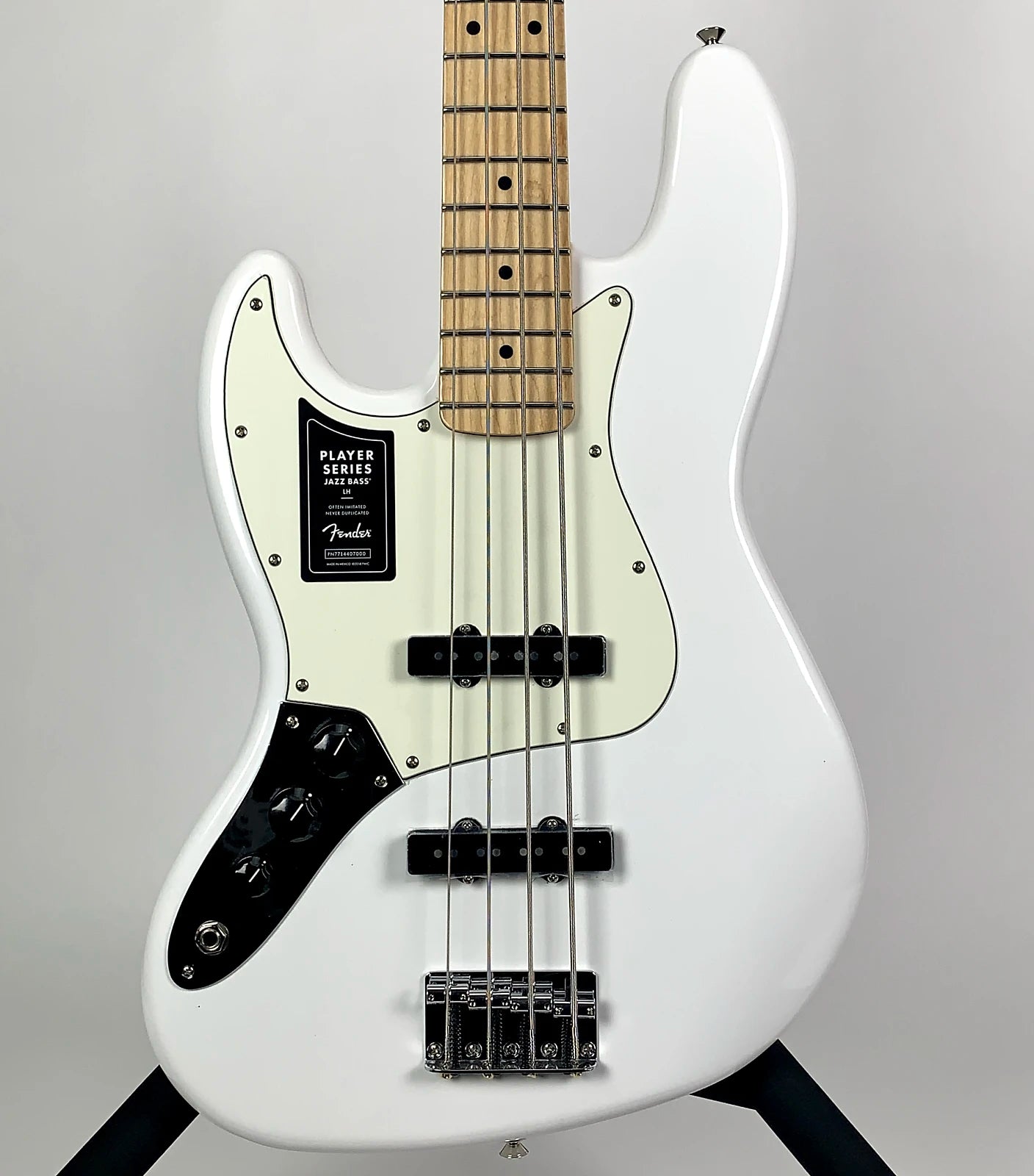 USED Fender Player Jazz Bass Left Handed with Maple Fingerboard - Polar White