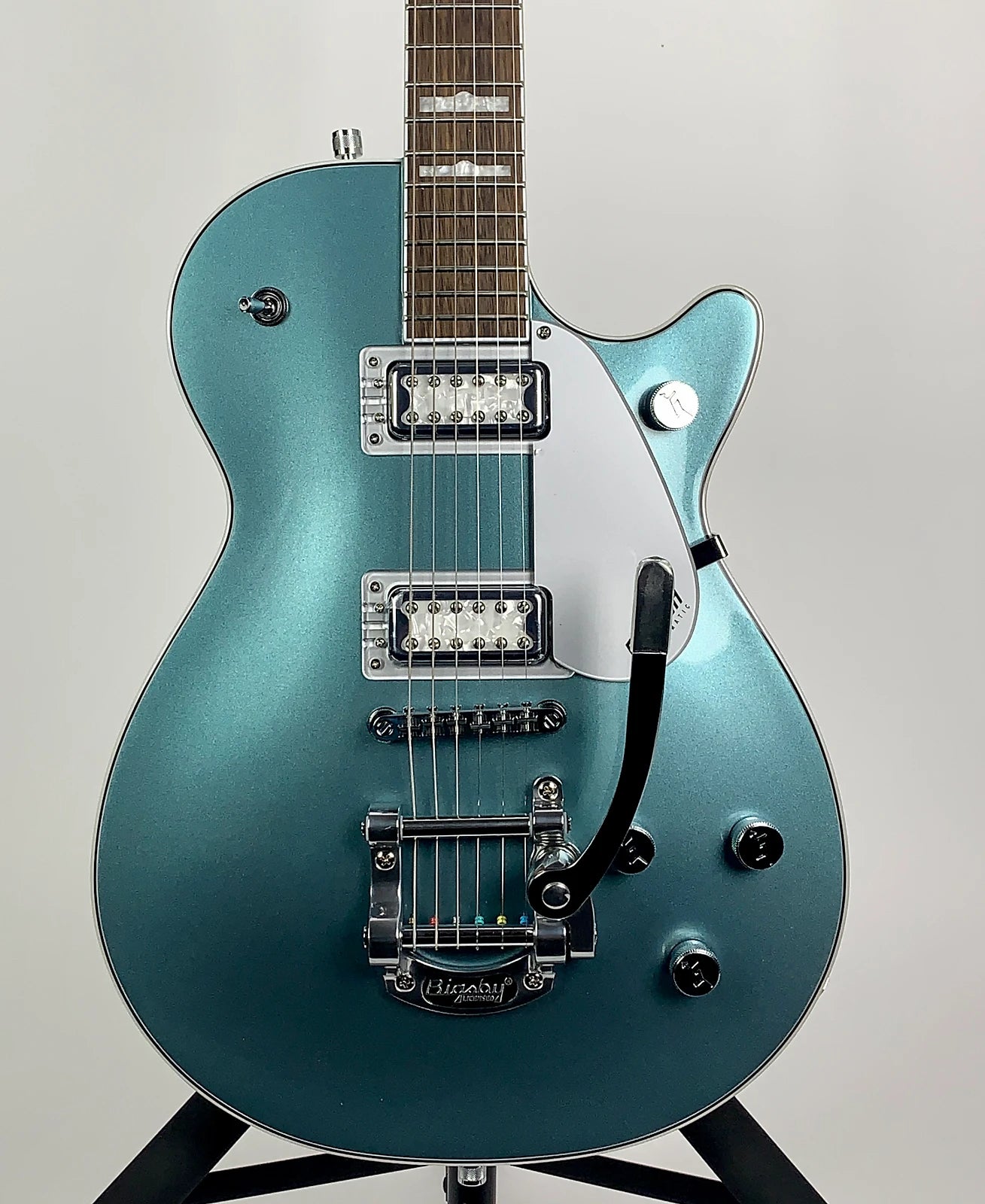 Gretsch G5230T-140 Limited Edition 140th Electromatic Double Platinum Jet Two-Tone Stone Platinum/Pearl Platinum