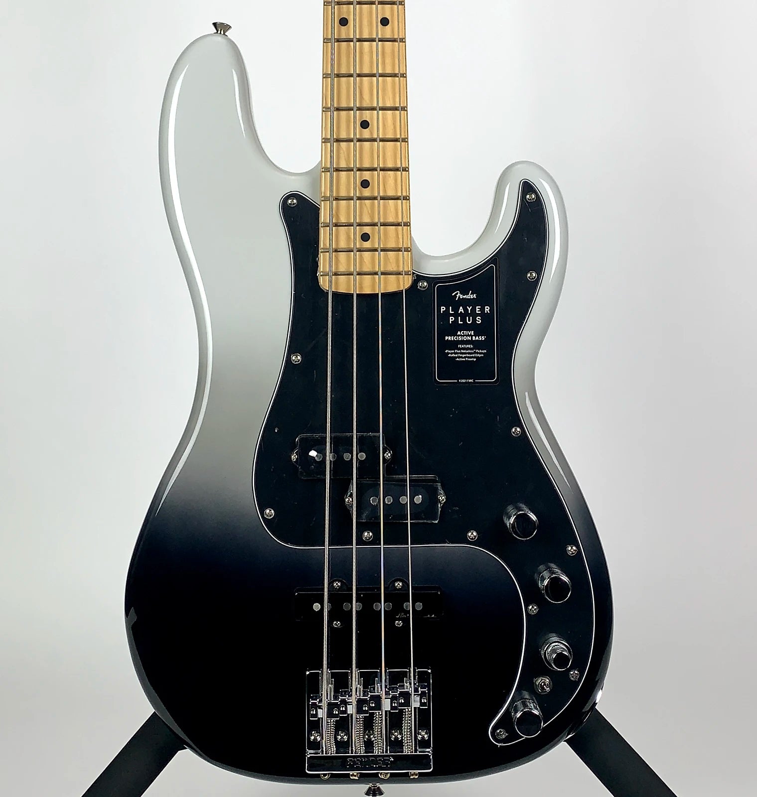 USED Fender Player Plus Precision Bass with Maple Fingerboard - Silver Smoke
