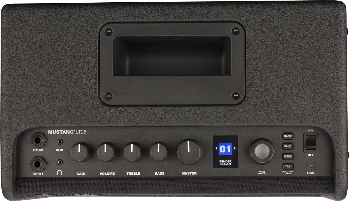 Fender Mustang Lt25 25 Watt Modeling Guitar Combo Amp